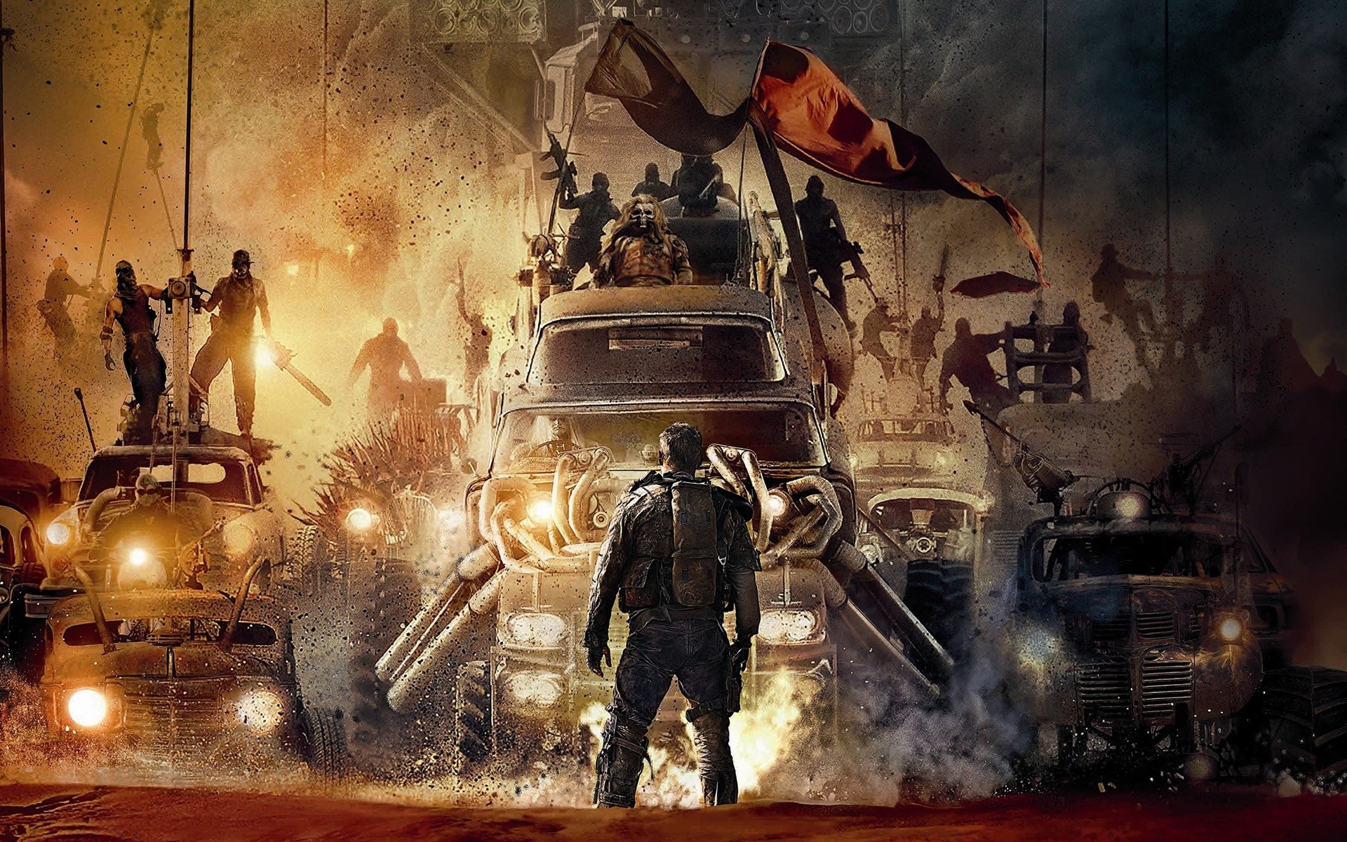 Mad Max: Fury Road, Max Rockatansky, War Boys, Auto da guerra, Deserto, sfondo Full HD per computer