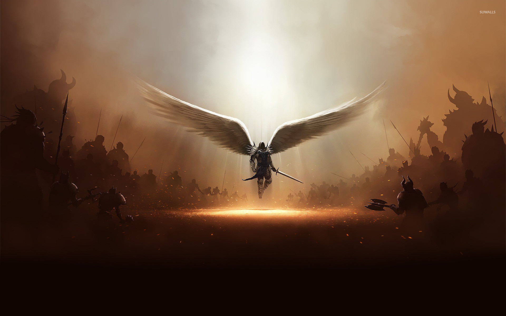 Tyrael, Diablo III, Ali, Esercito, 16:10 Full HD, sfondo widescreen