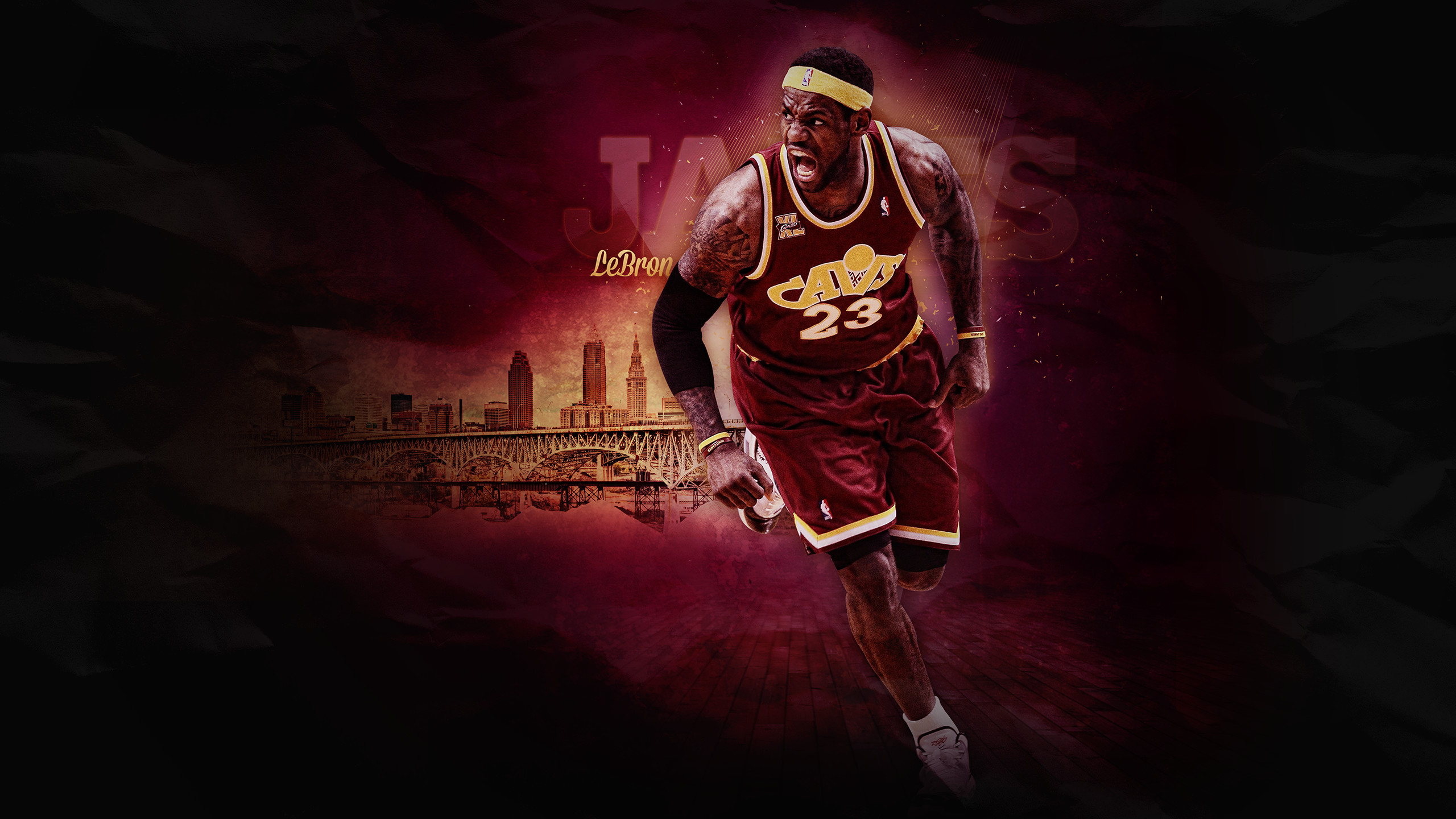 LeBron James, Cleveland Cavaliers, Cleveland, Maglia retrò, 2K, wallpaper per portatile