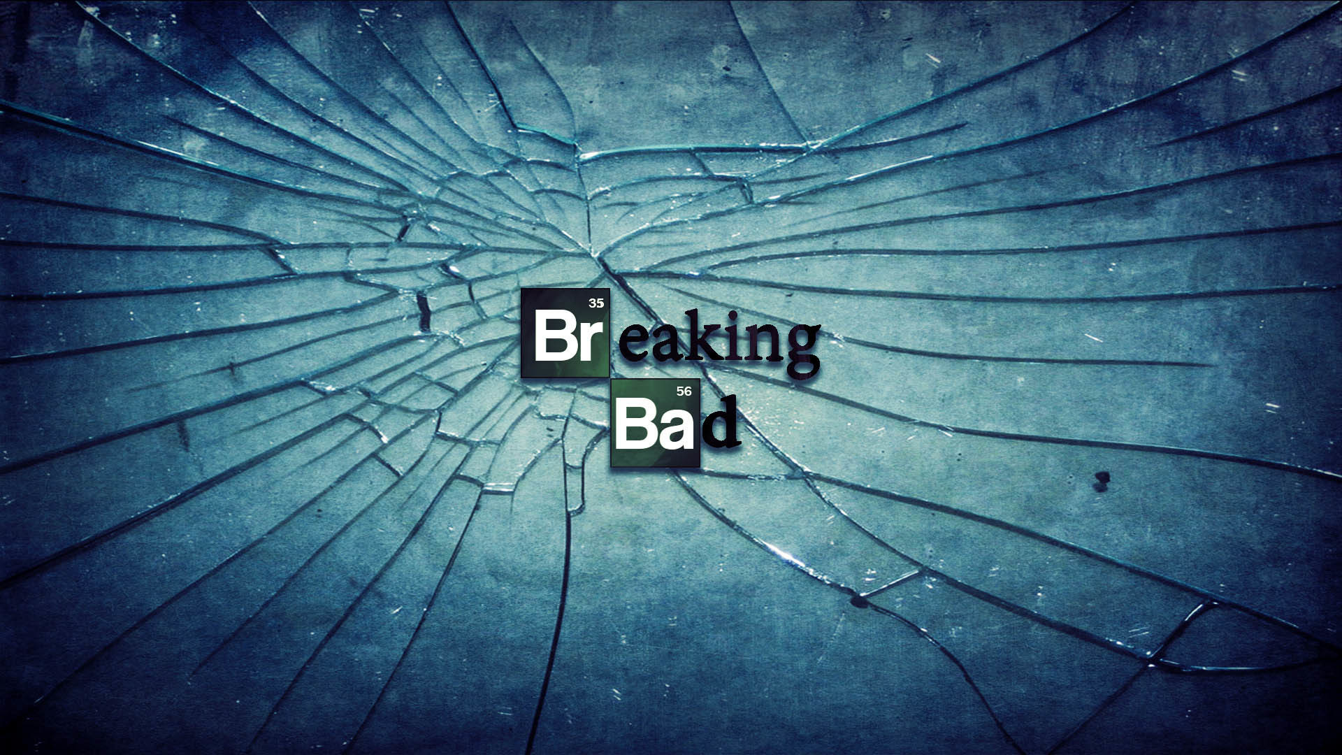 Breaking Bad, Logo, Vetro rotto, Blu, Full HD, sfondo desktop