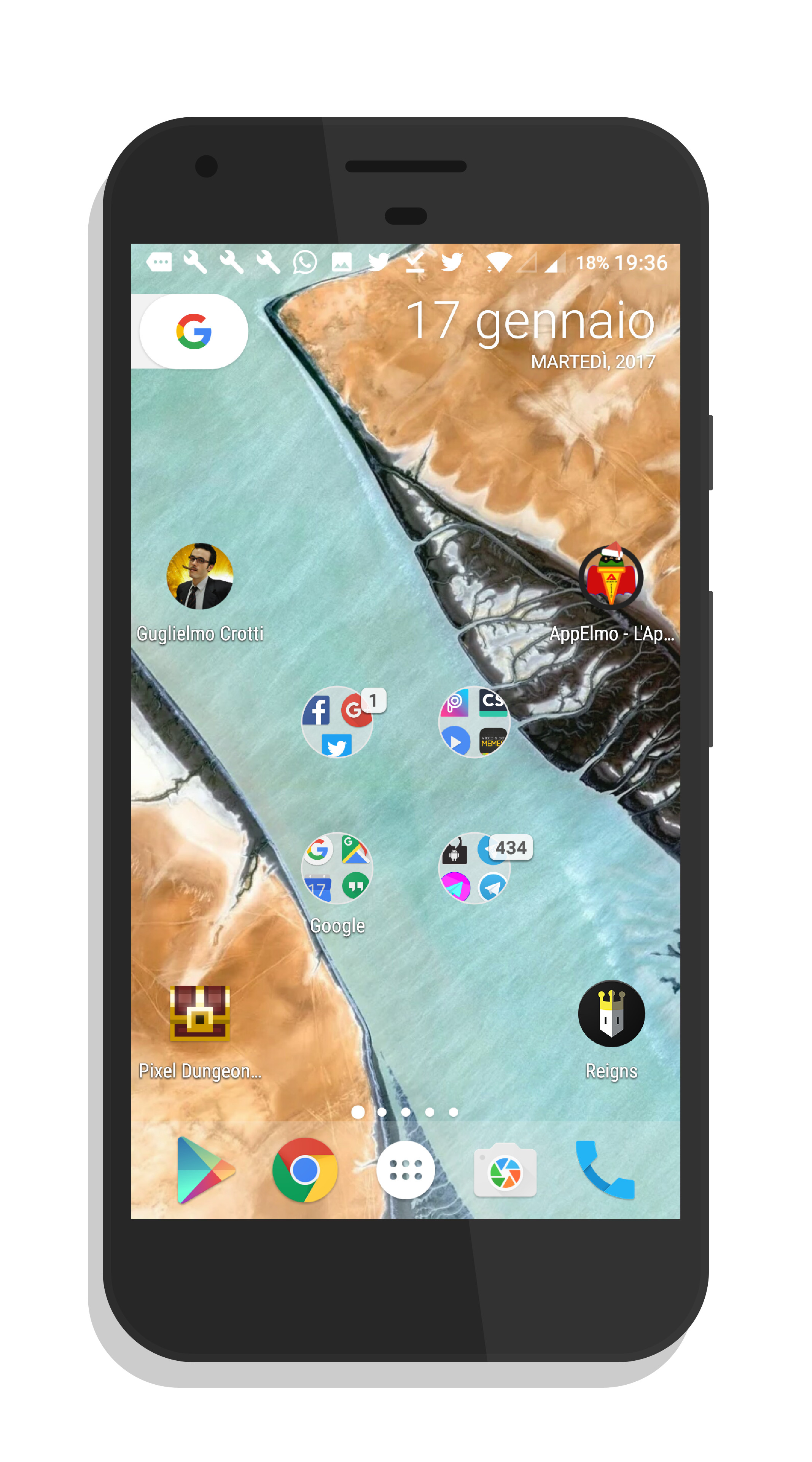 Google Pixel, Smartphone, Schermata home, sfondo Android QHD+