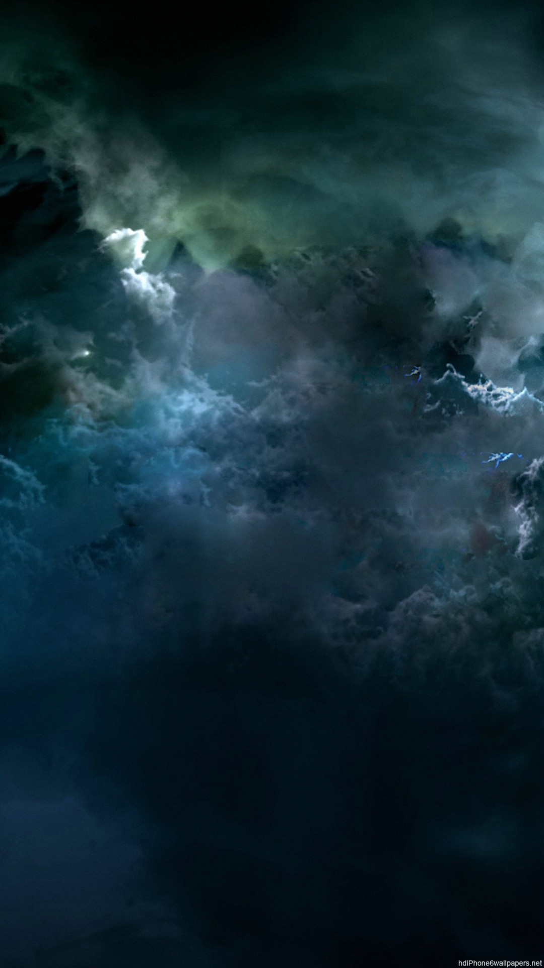Nebulosa, Nuvole scure, Blu, Spazio, wallpaper iPhone