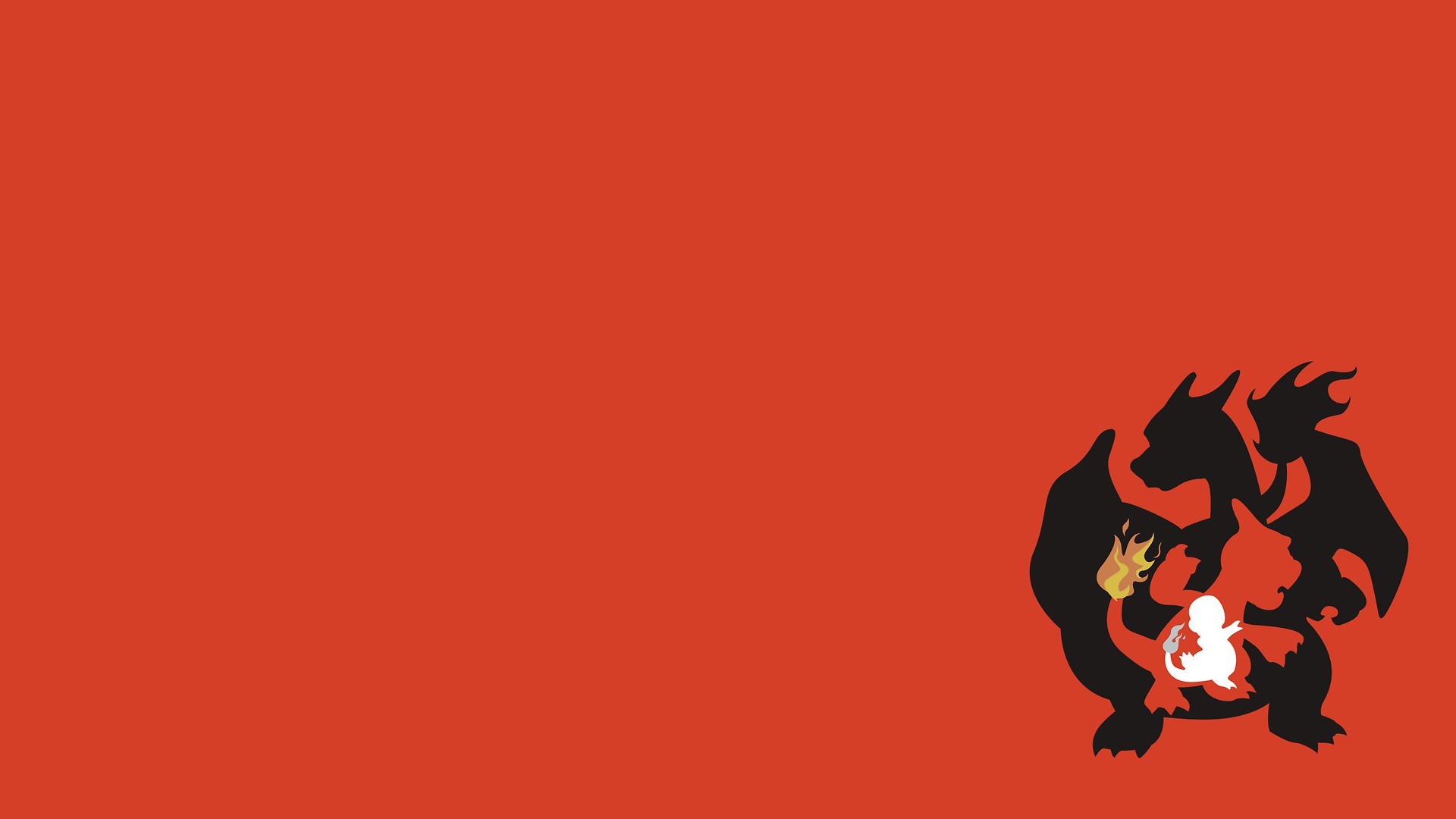 Charmander, Charmeleon, Charizard, Pokémon, Minimalismo, Full HD, sfondo per PC