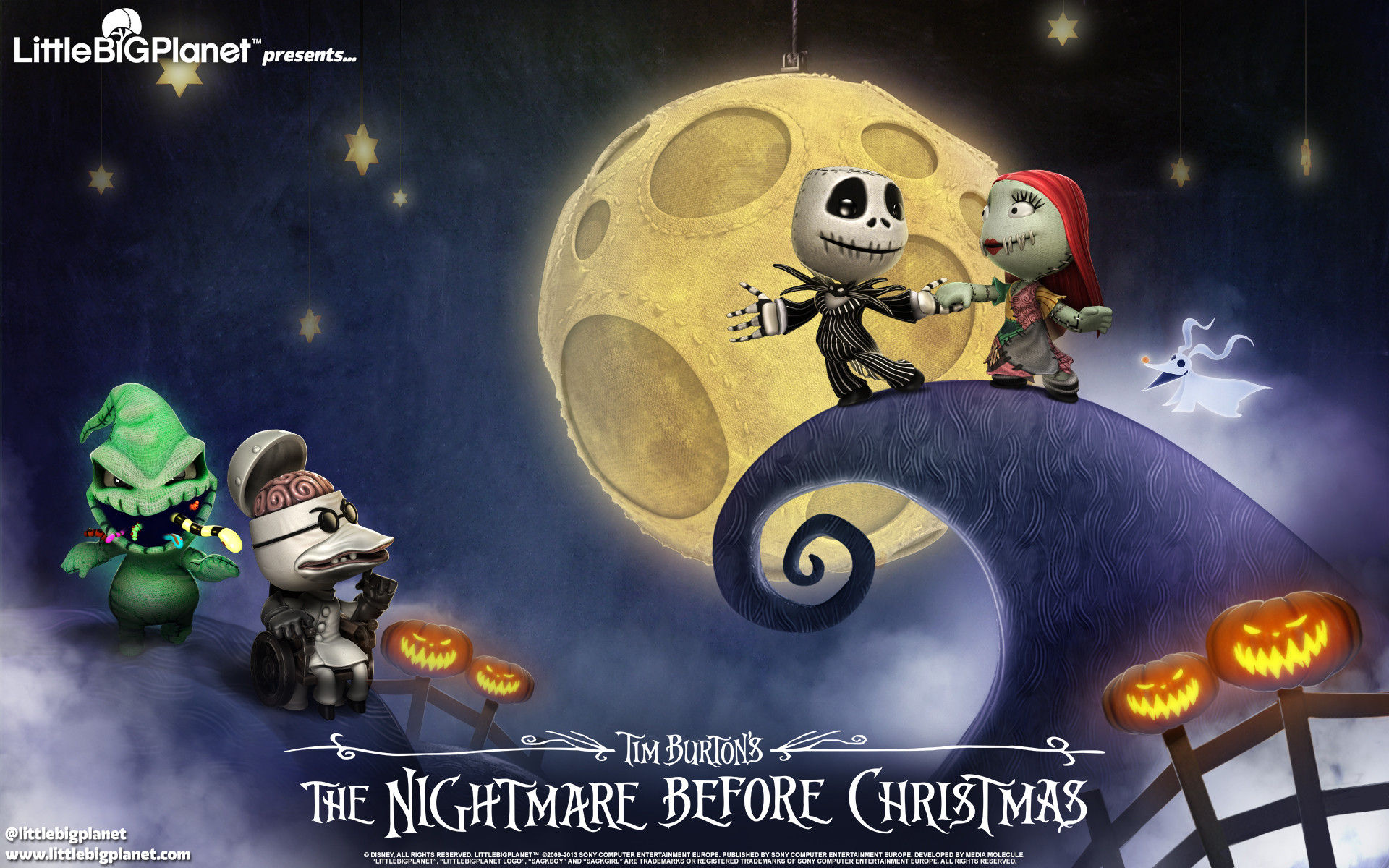 Jack Skellington, Sandy Claws, Bau Bau, LittleBigPlanet, Nightmare Before Christmas, Crossover, sfondo desktop