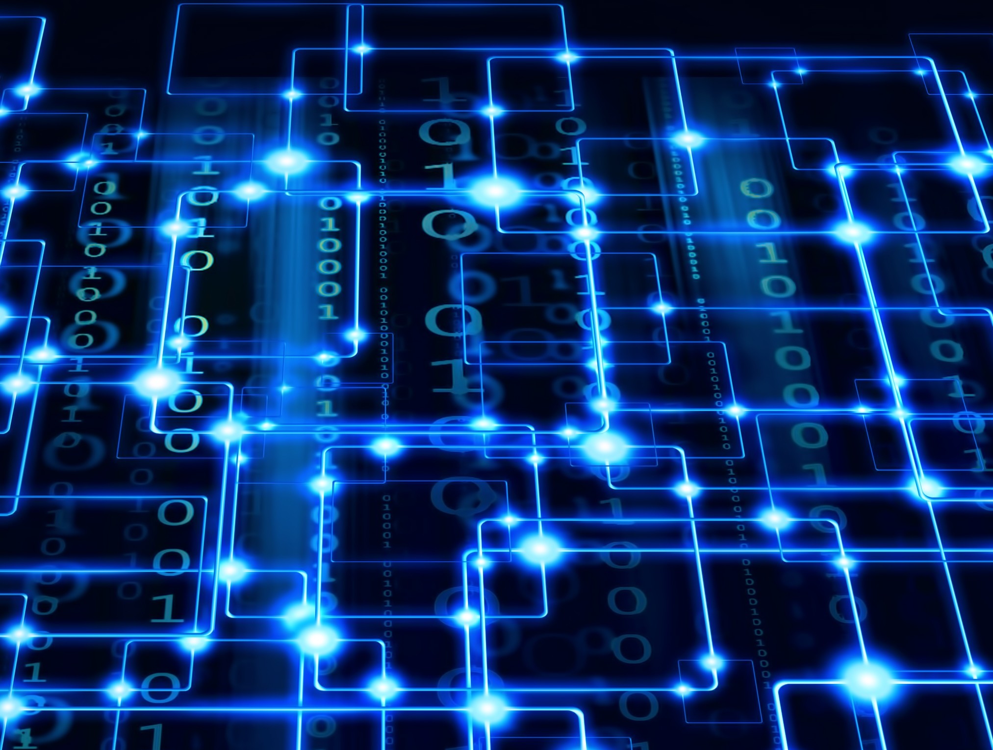 Circuito, Codice binario, Blu, Tecnologia, sfondo per iPad e tablet