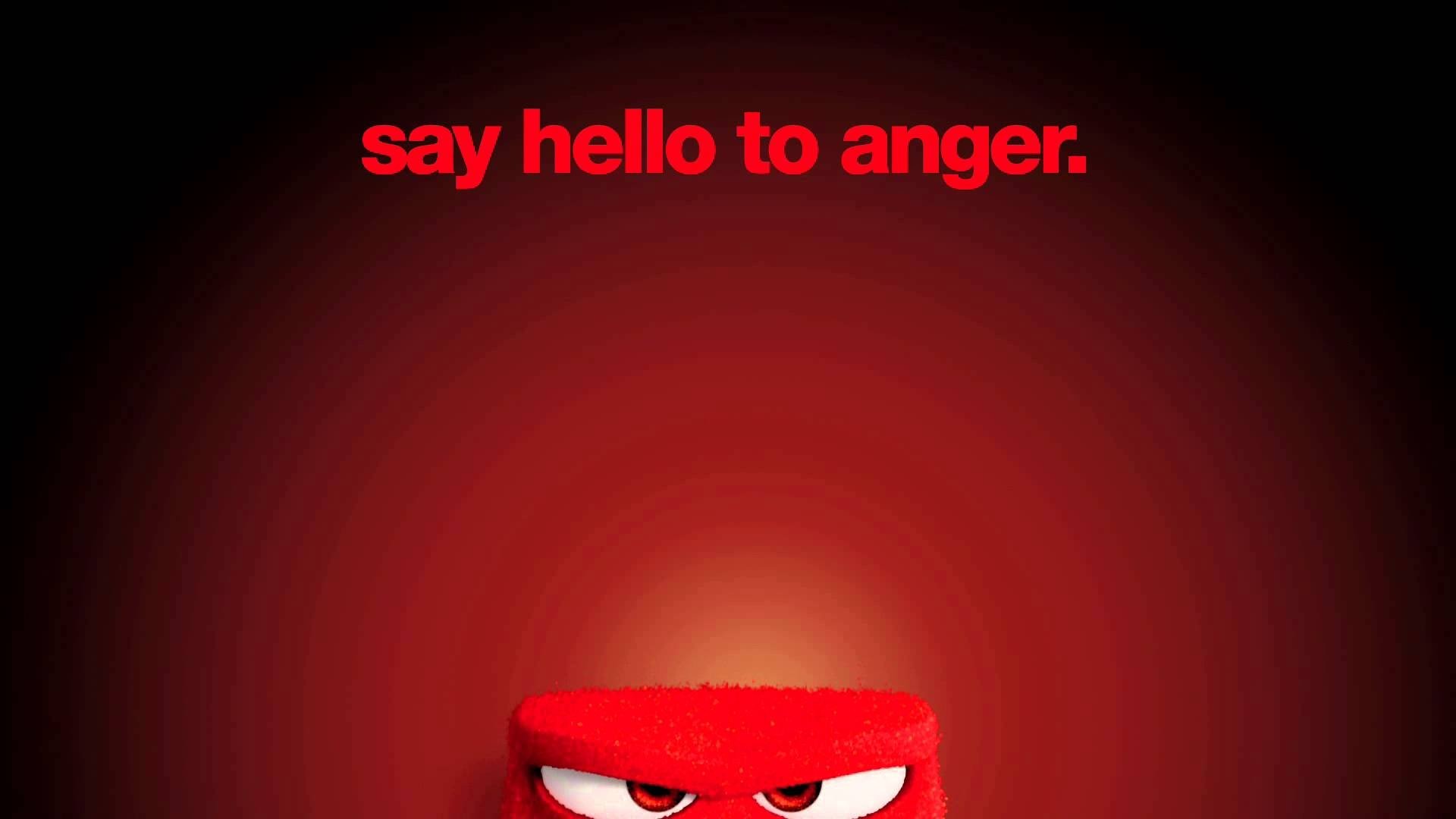 Rabbia, Inside Out, Say Hello to Anger, Rosso scuro, Minimalista, sfondo desktop 1080p