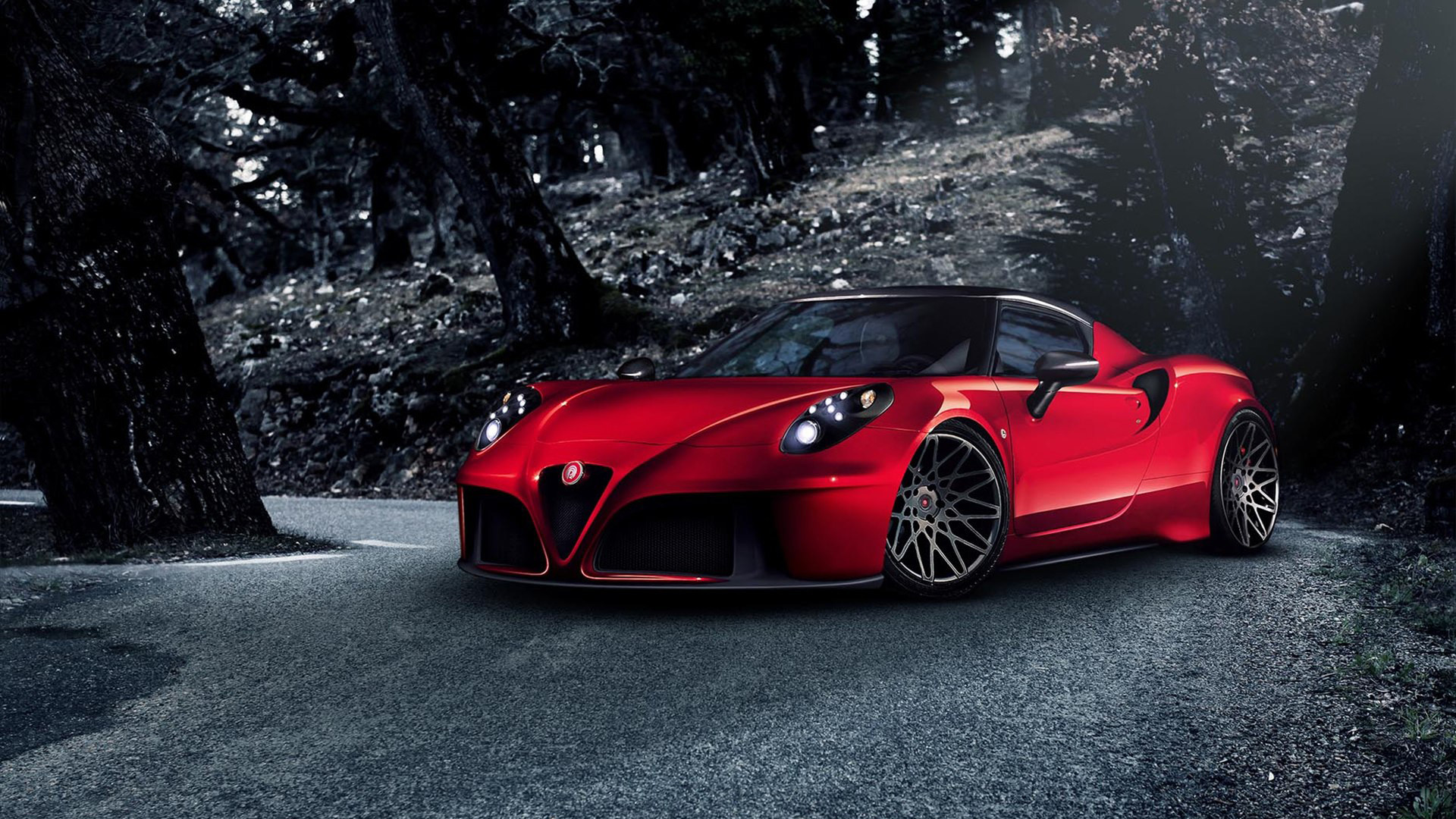Alfa Romeo 4C, Alfa Romeo, Auto sportiva, Rosso, Full HD, sfondo per portatile
