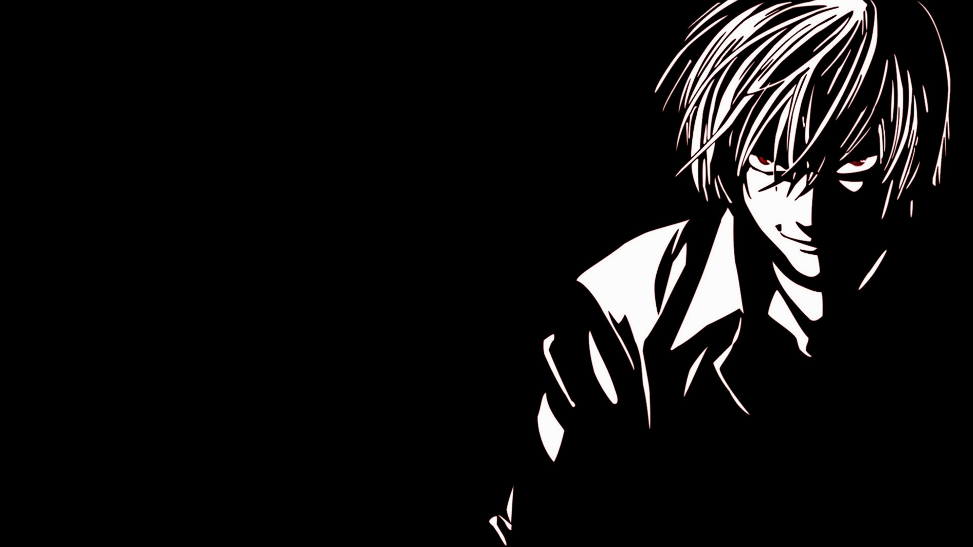 Light Yagami, Death Note, Bianco e nero, Full HD, sfondo desktop