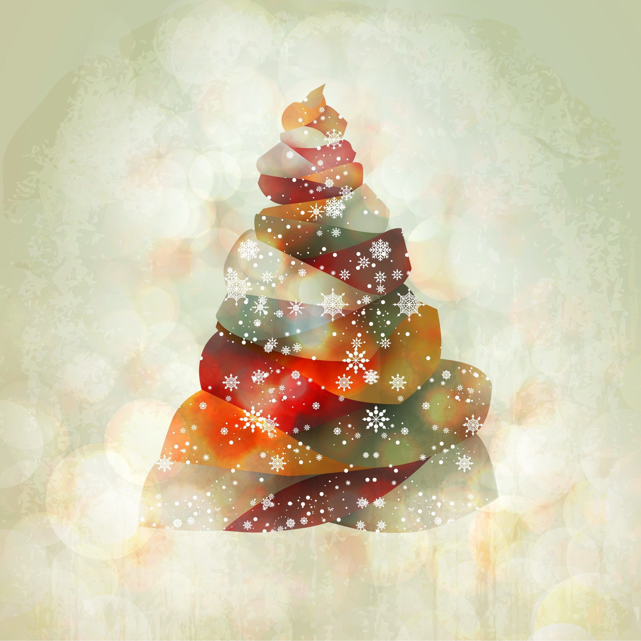 Albero di Natale, Pittura, Colori, Astratto, Full HD, schermata di blocco iPad