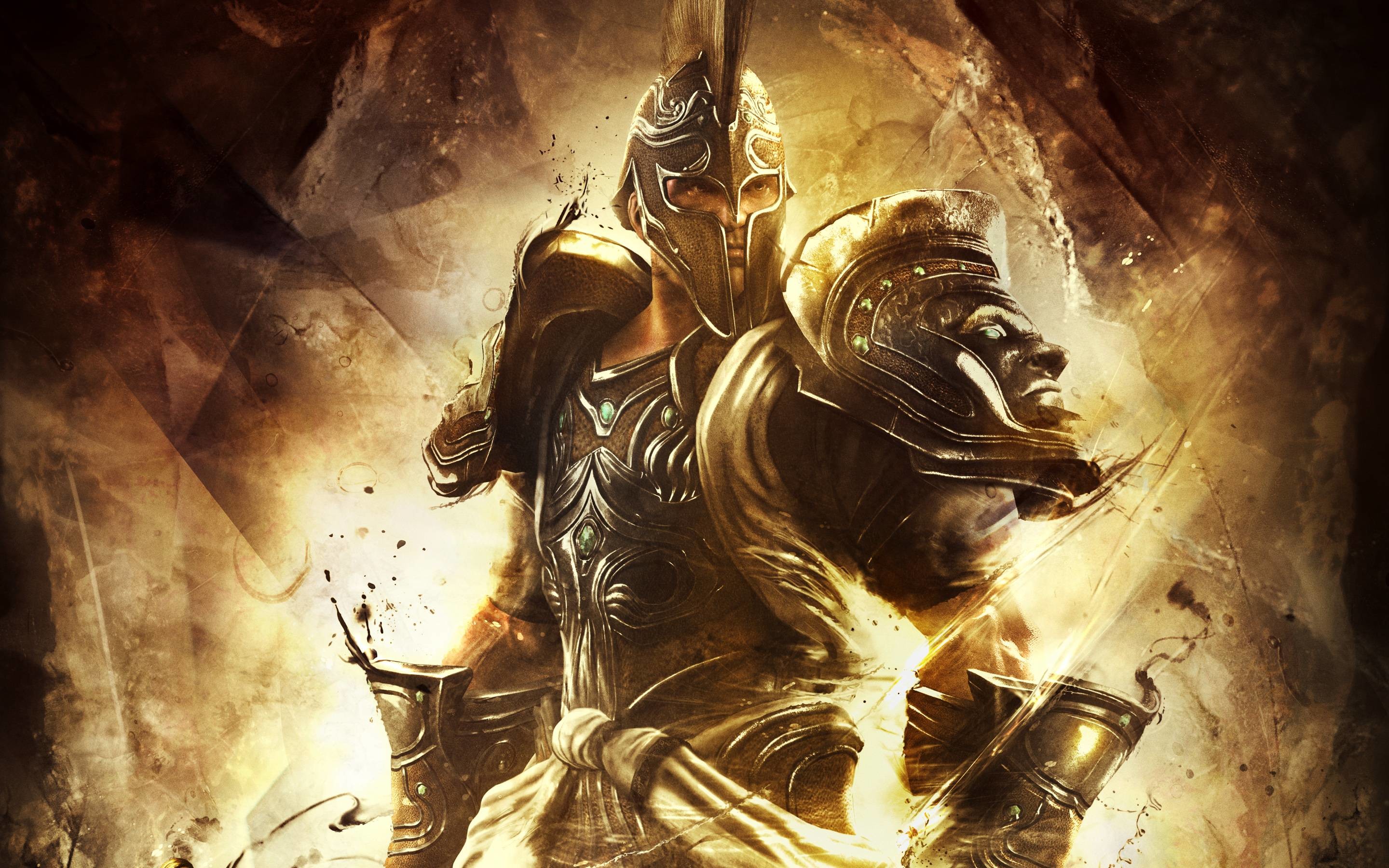 God of War, Armatura dorata, Arte, 16:10 2K, sfondo widescreen