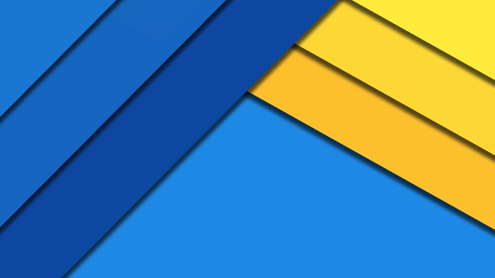 Material Design, Blu, Giallo, Strati diagonali, Geometrico, Full HD, sfondo per portatile