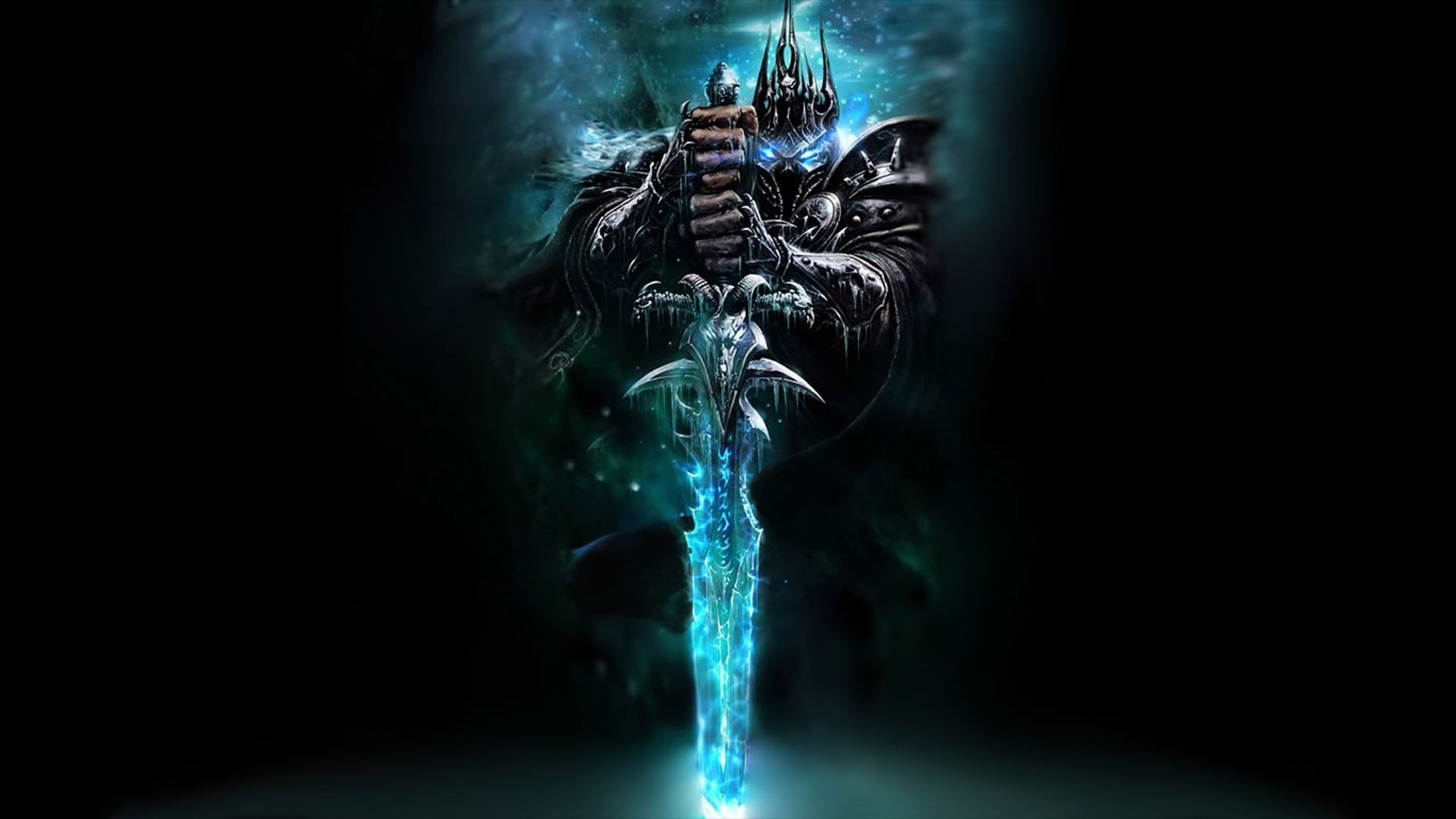 Re dei Lich, Frostmourne, World of Warcraft: Wrath of the Lich King, Nero, sfondo 16:9 Full HD