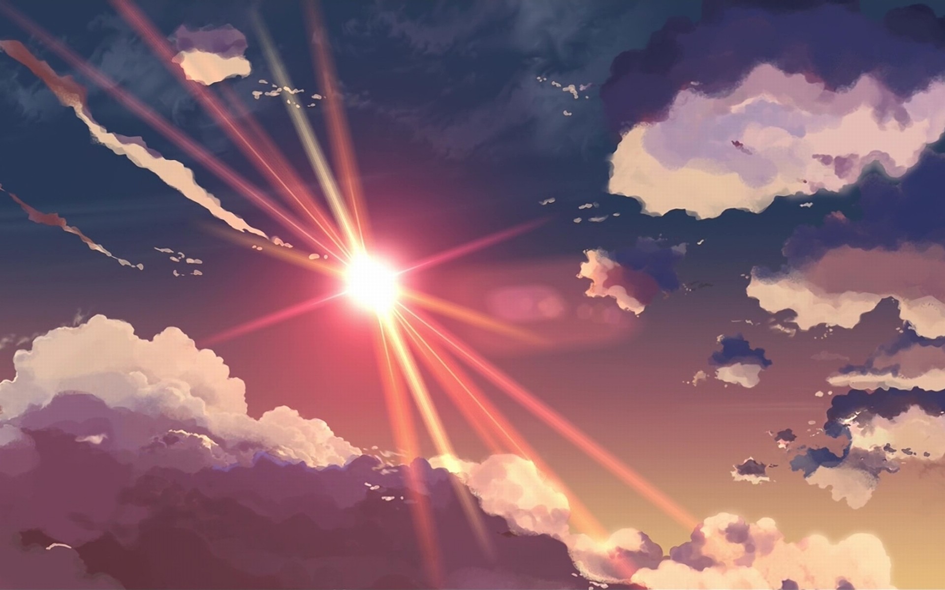 Nuvole, Sole, Anime, 1920x1200, sfondo MacBook Pro