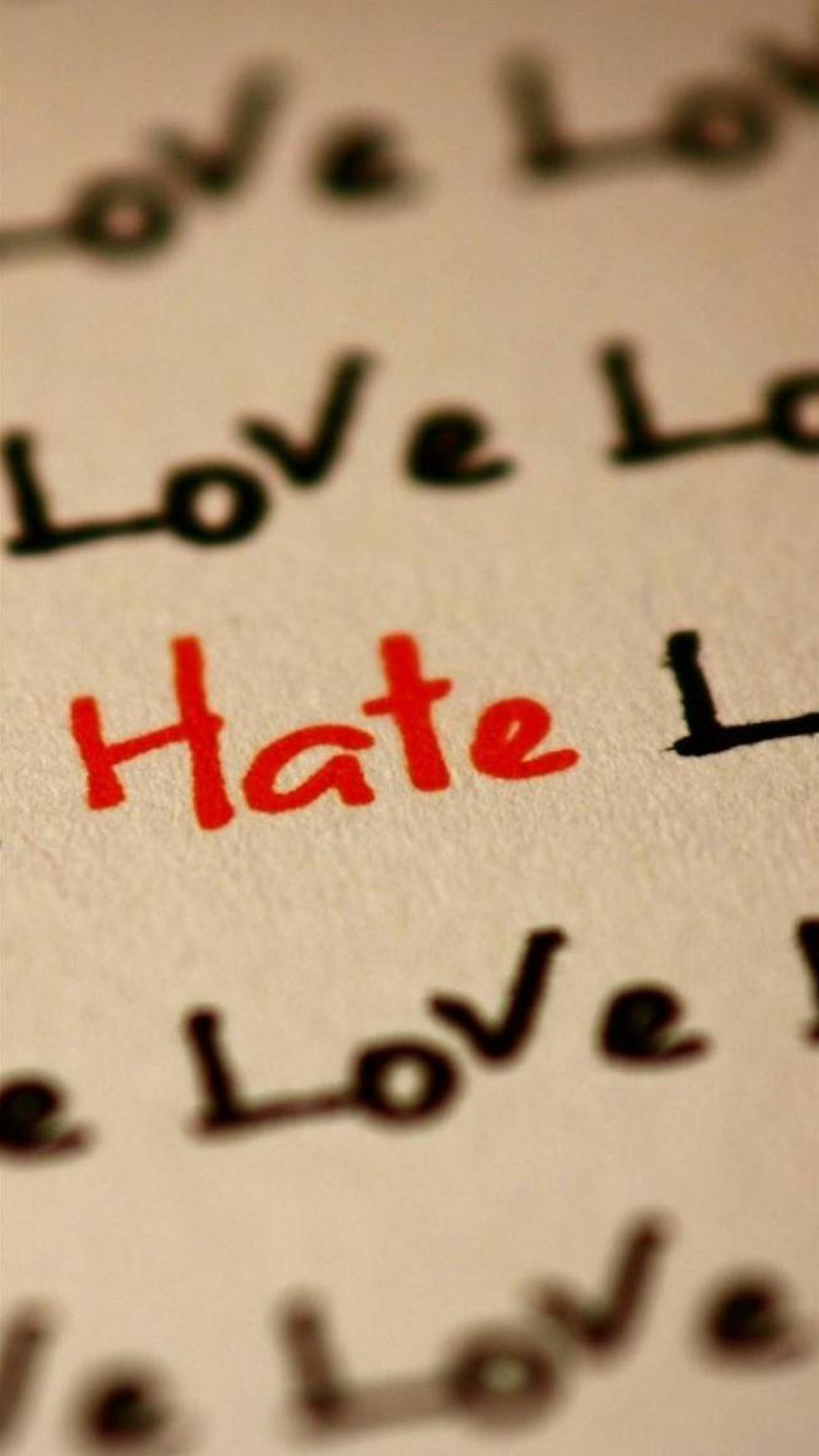 Love e Hate, Scritte, Tipografia, Full HD, sfondo per iPhone e Android