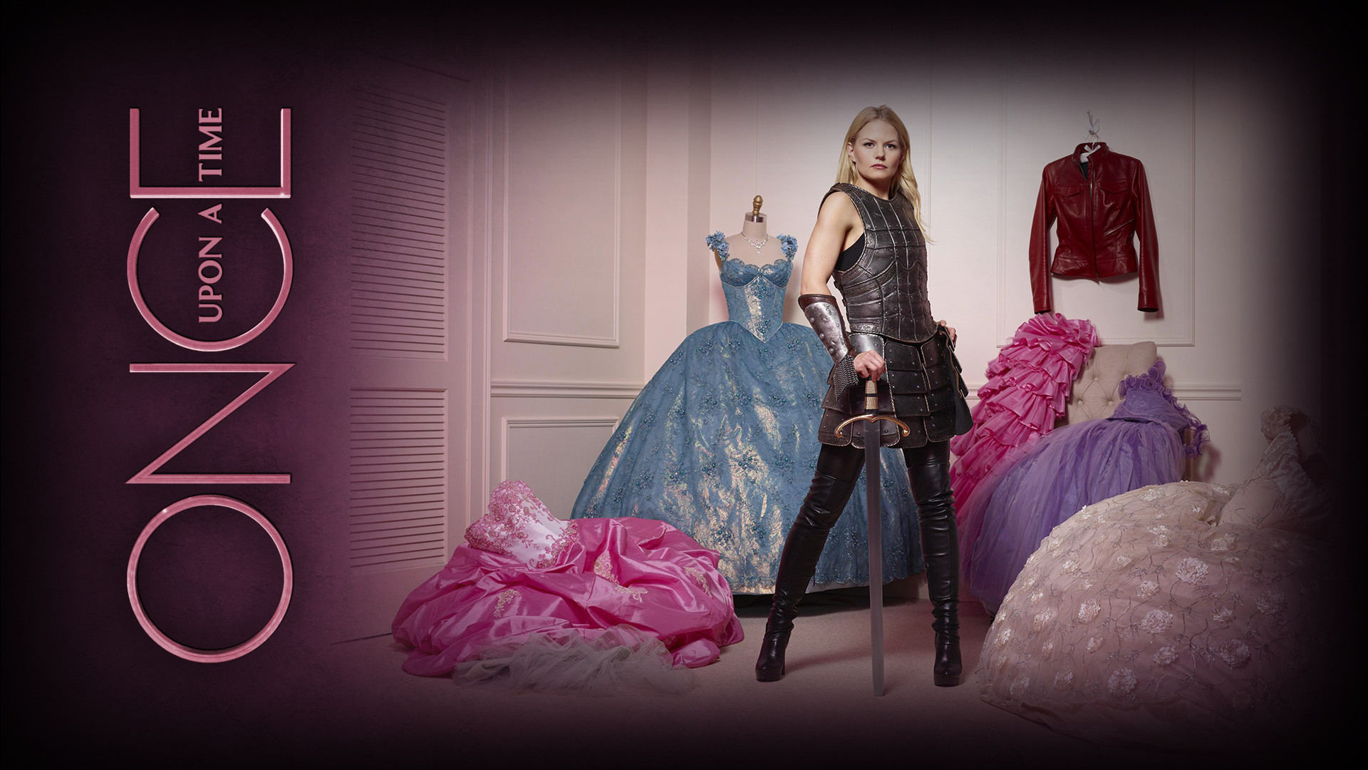 Emma Swan, C'era una volta, Logo, Abiti da principessa, Spada, Full HD, sfondo per PC e portatile