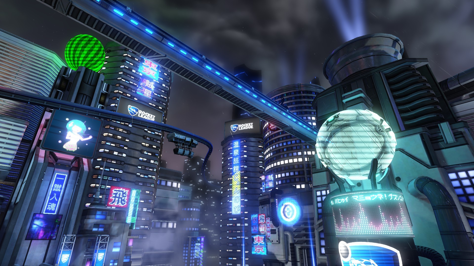 Tokyo futuristica, Città cyberpunk, Arte digitale, Full HD, wallpaper per portatile