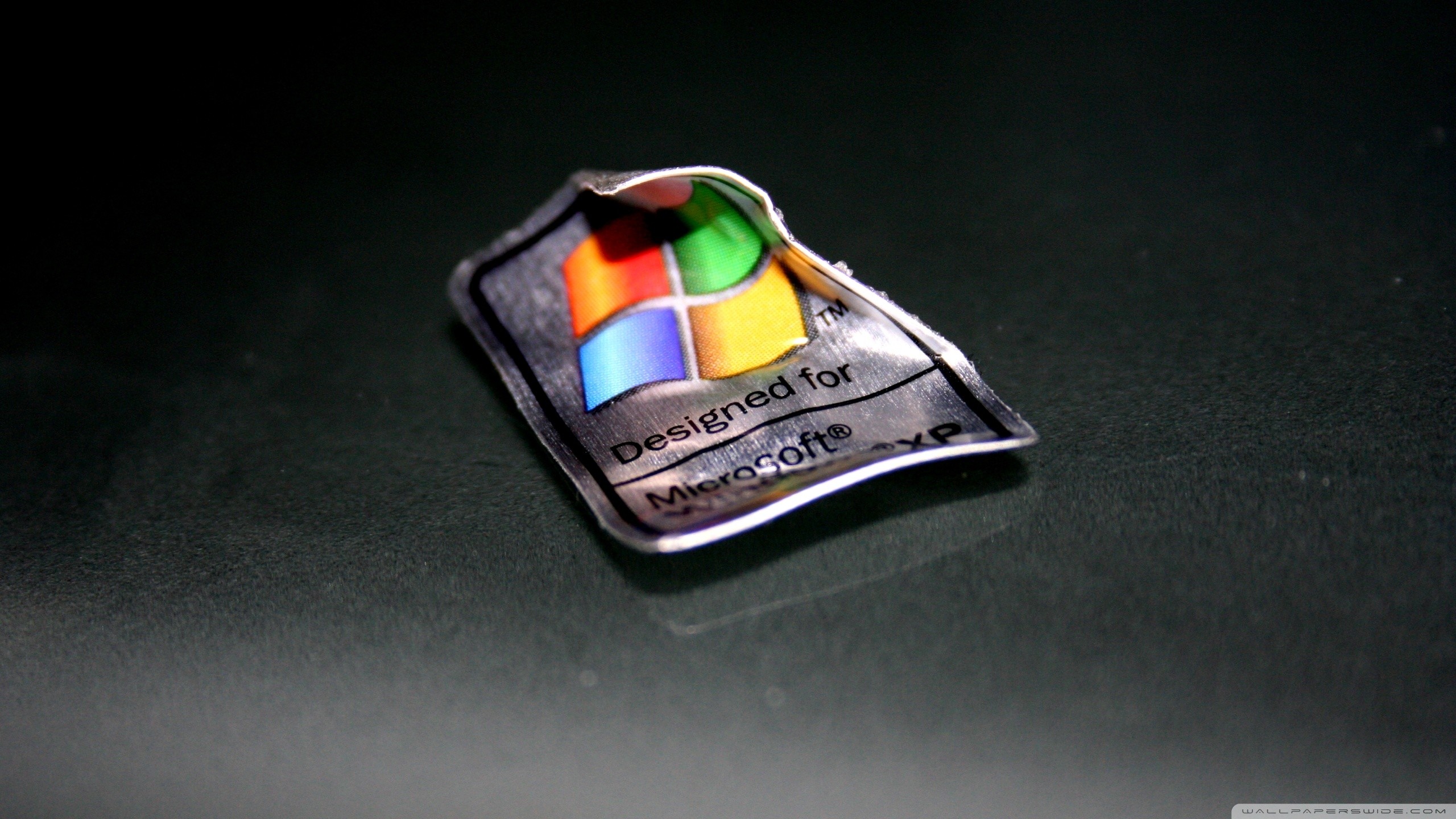 Windows XP, Adesivo Designed for Microsoft, Logo Windows, 2K, sfondo desktop