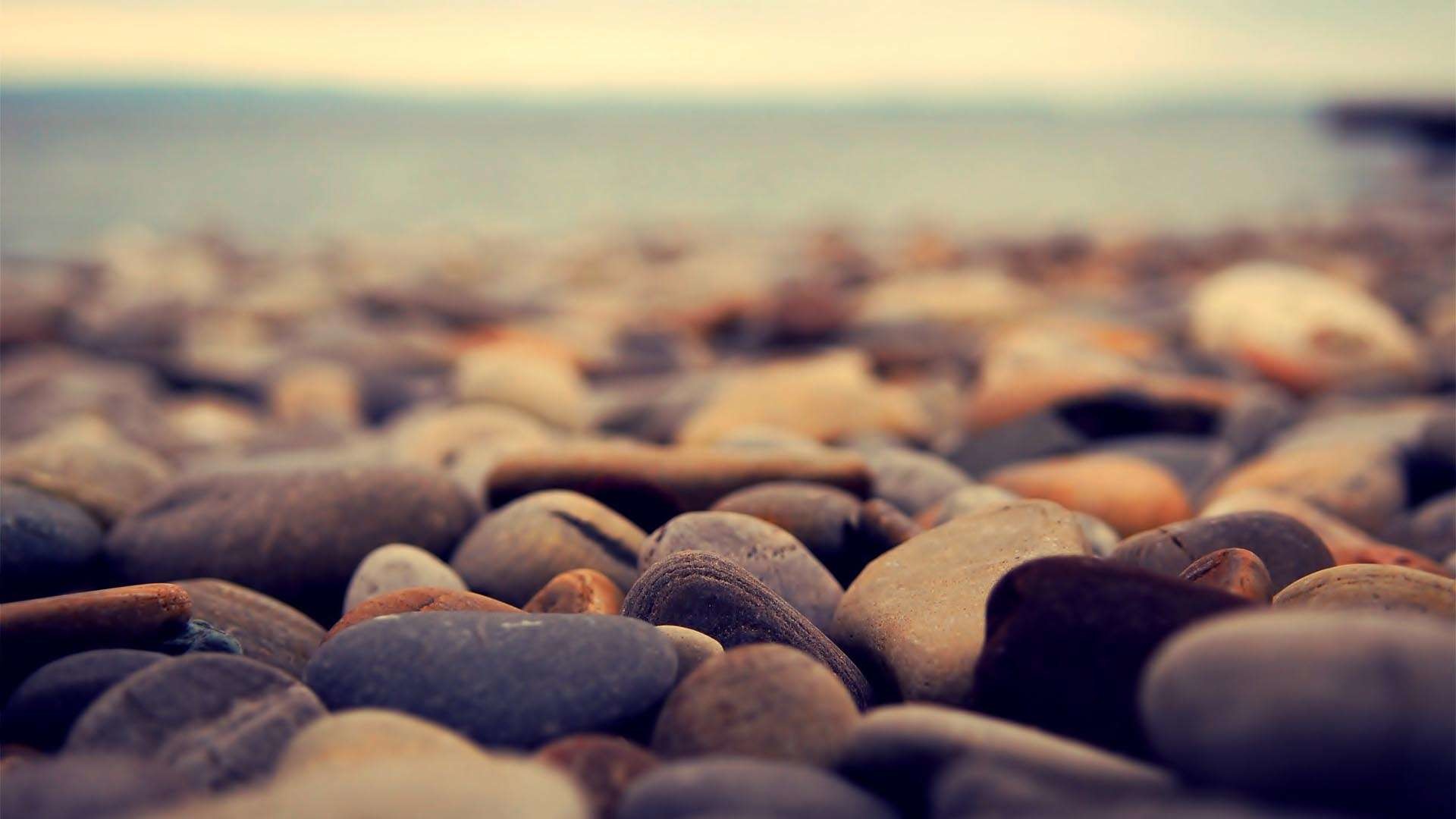 Ciottoli, Spiaggia, Vintage, 16:9 Full HD, sfondo widescreen