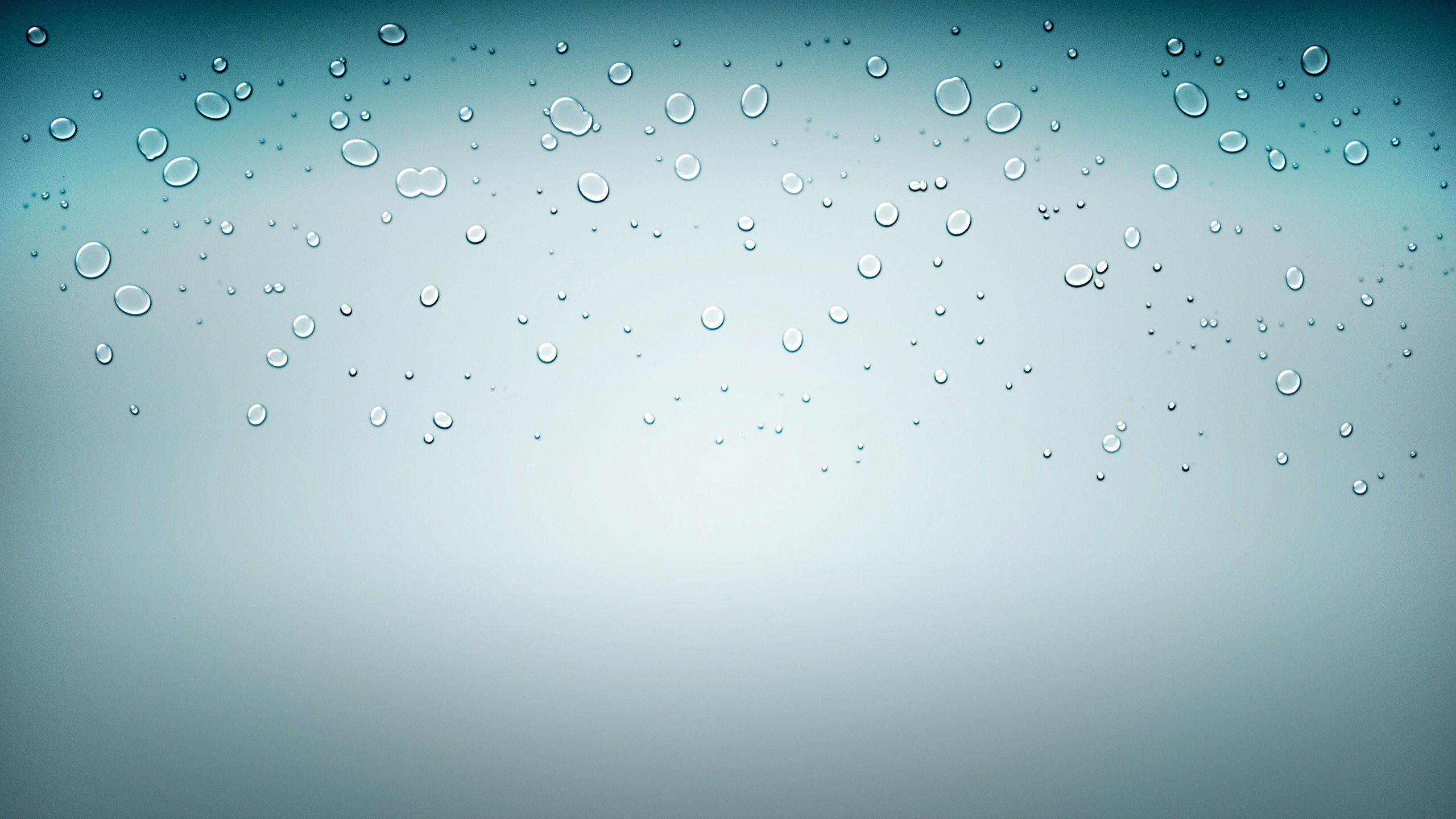 iOS, Gocce d'acqua, Azzurro, 2560x1440, sfondo per PC