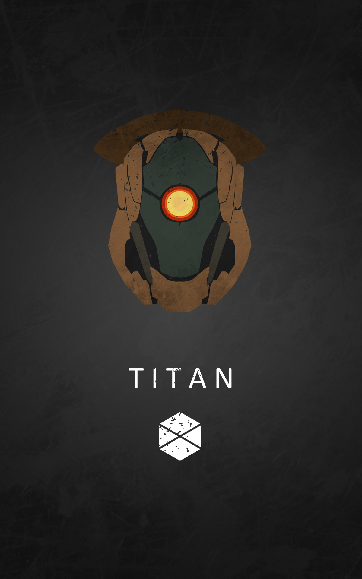 Destiny, Titano, Spettro, Minimalista, Sfondo grigio, Full HD, schermata di blocco del cellulare