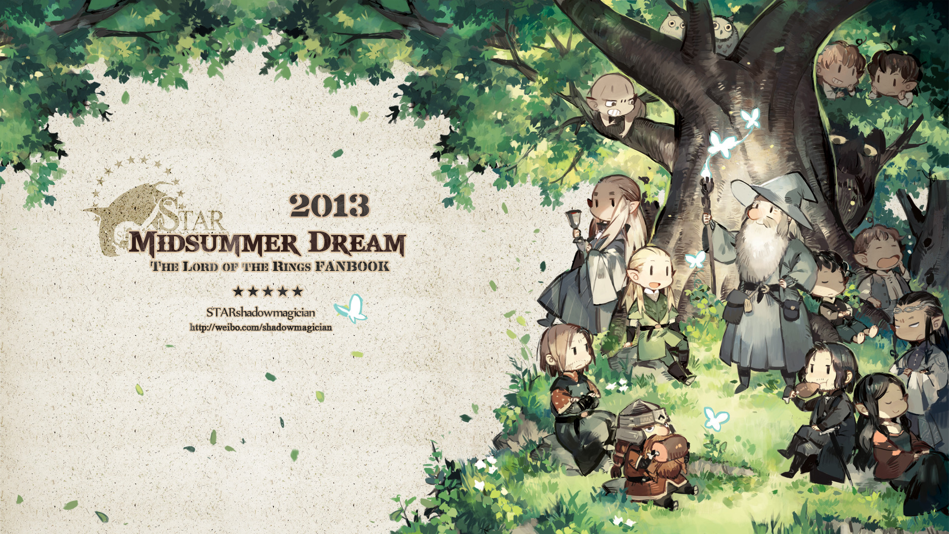 Il Signore degli Anelli, Fanbook, Chibi, Albero, Midsummer Dream, sfondo desktop 1920x1080