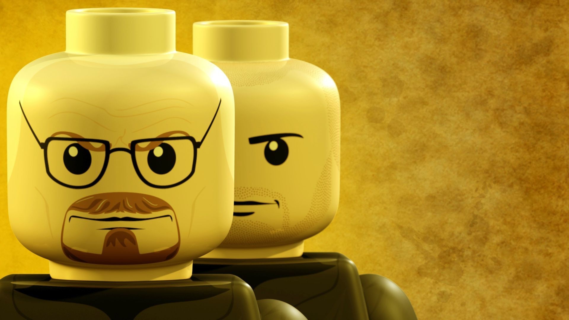 Walter White, Jesse Pinkman, Breaking Bad, LEGO, Minifigure, Giallo, sfondo 16:9 Full HD