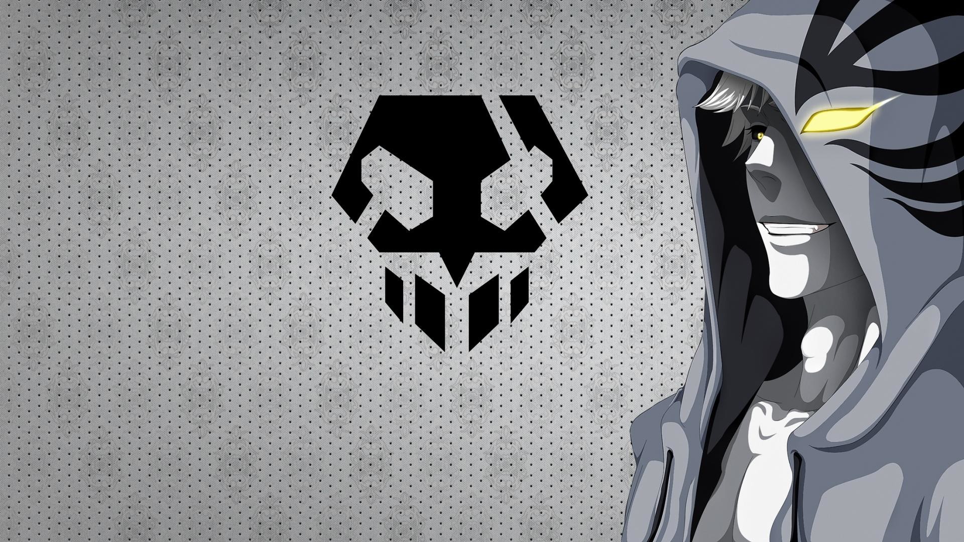Bleach, Simbolo, Hollow, Grigio, Full HD 1080p, sfondo desktop