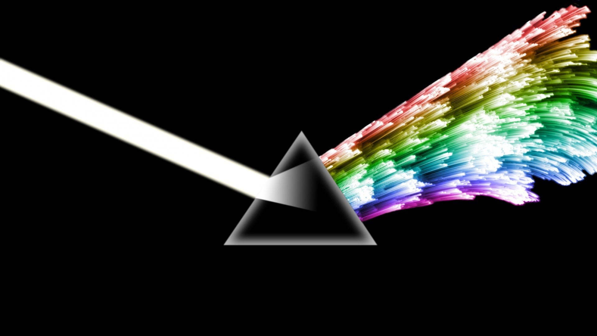 Prisma, Raggio di luce, Colori arcobaleno, Sfondo nero, Full HD, wallpaper per computer
