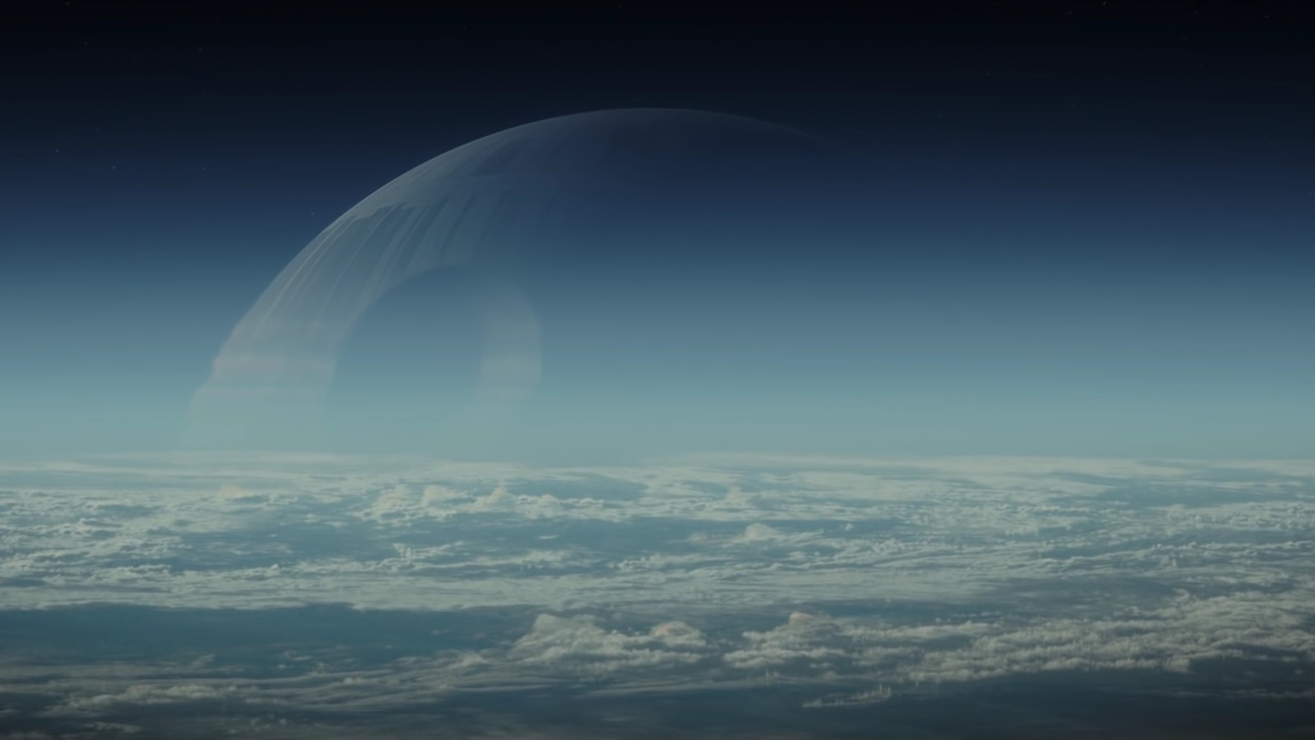 Morte Nera, Rogue One: A Star Wars Story, Nuvole, Orizzonte, Full HD, sfondo Windows 11
