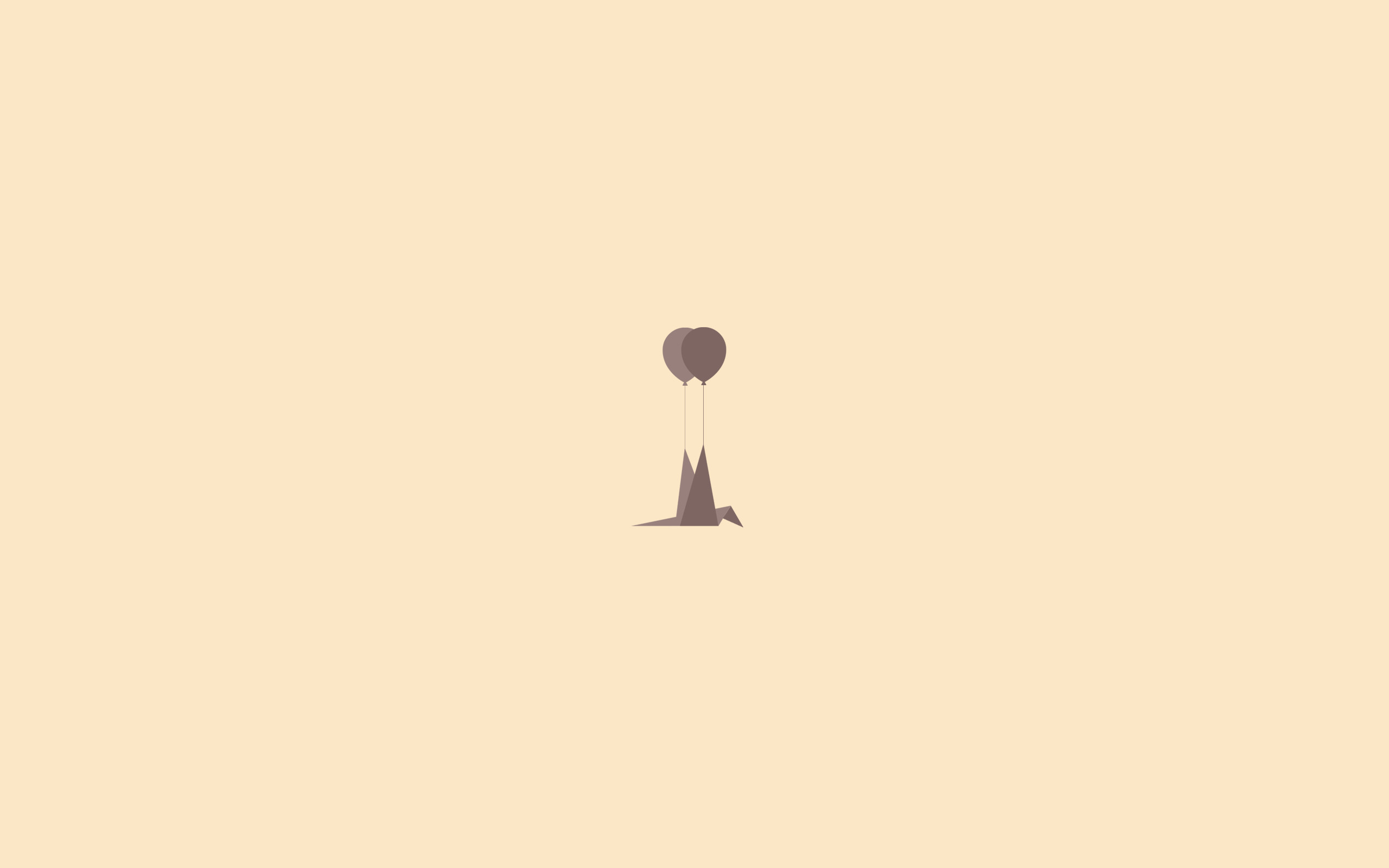 Palloncini, Silhouette, Beige, Minimalista, 2560x1600, sfondo per PC