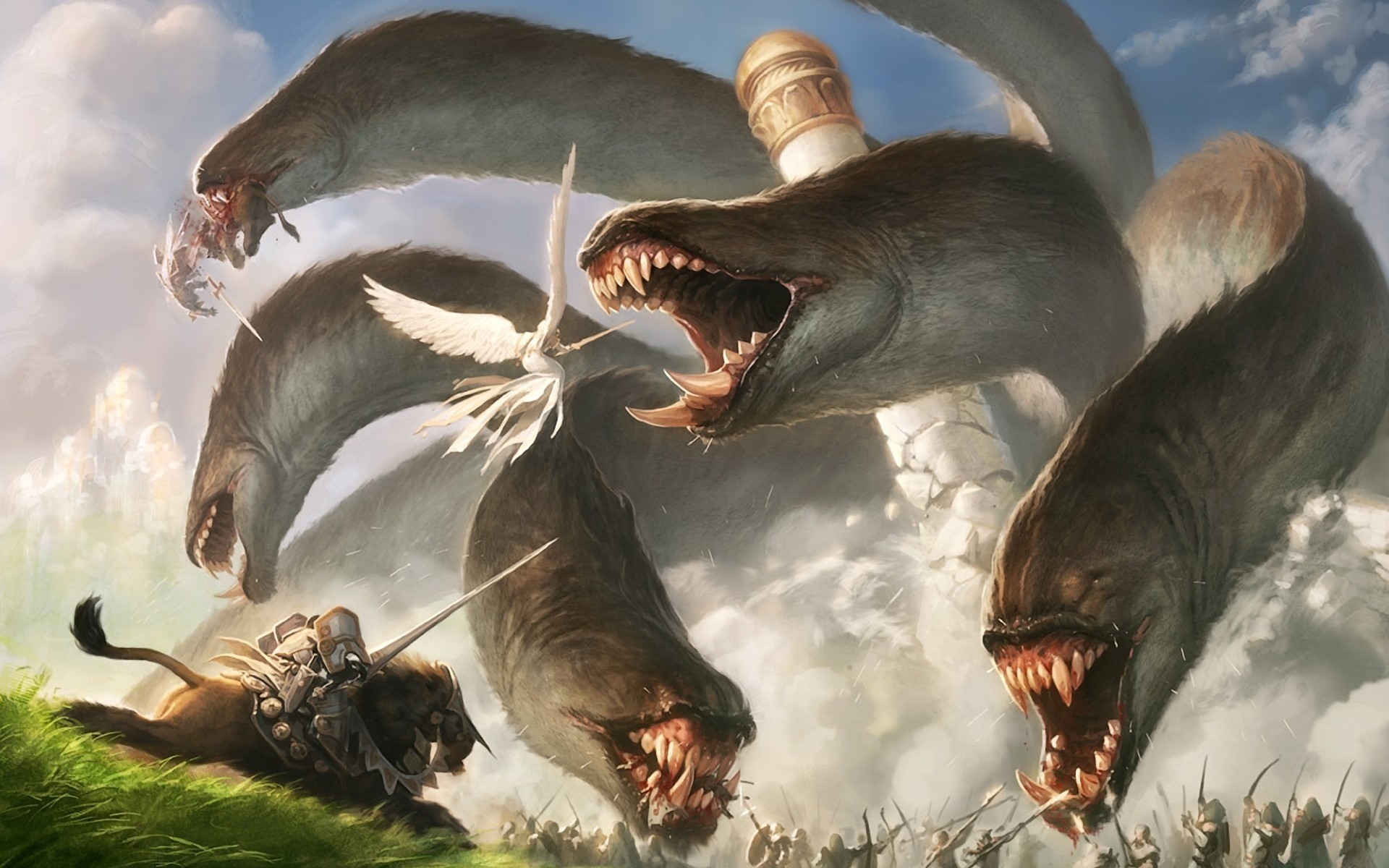 MTG, Idra, Leone, Battaglia, 1920x1200, sfondo per PC