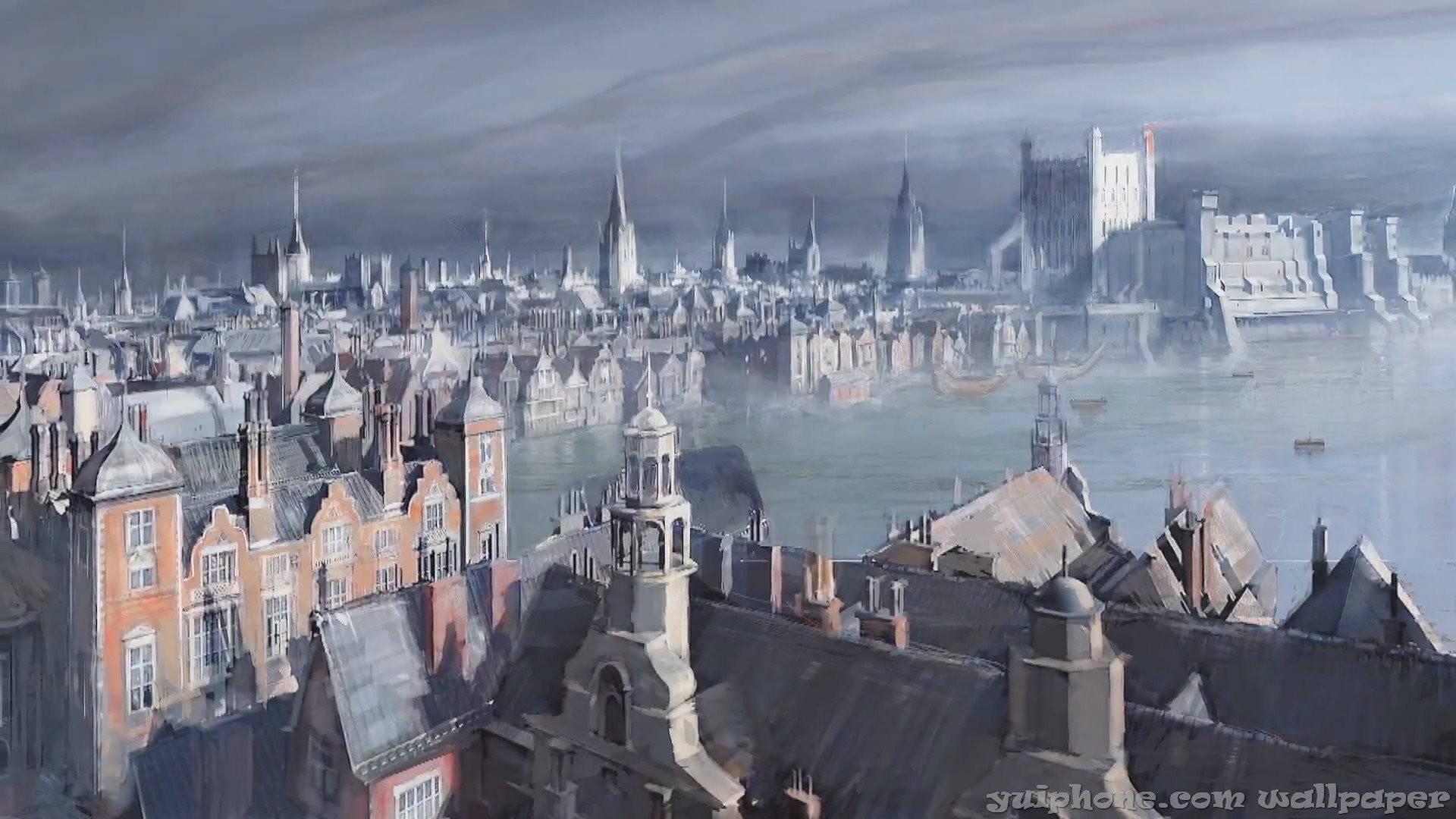 Dishonored 2, Karnaca, Panorama urbano, Arte concettuale, Full HD, sfondo Windows 11