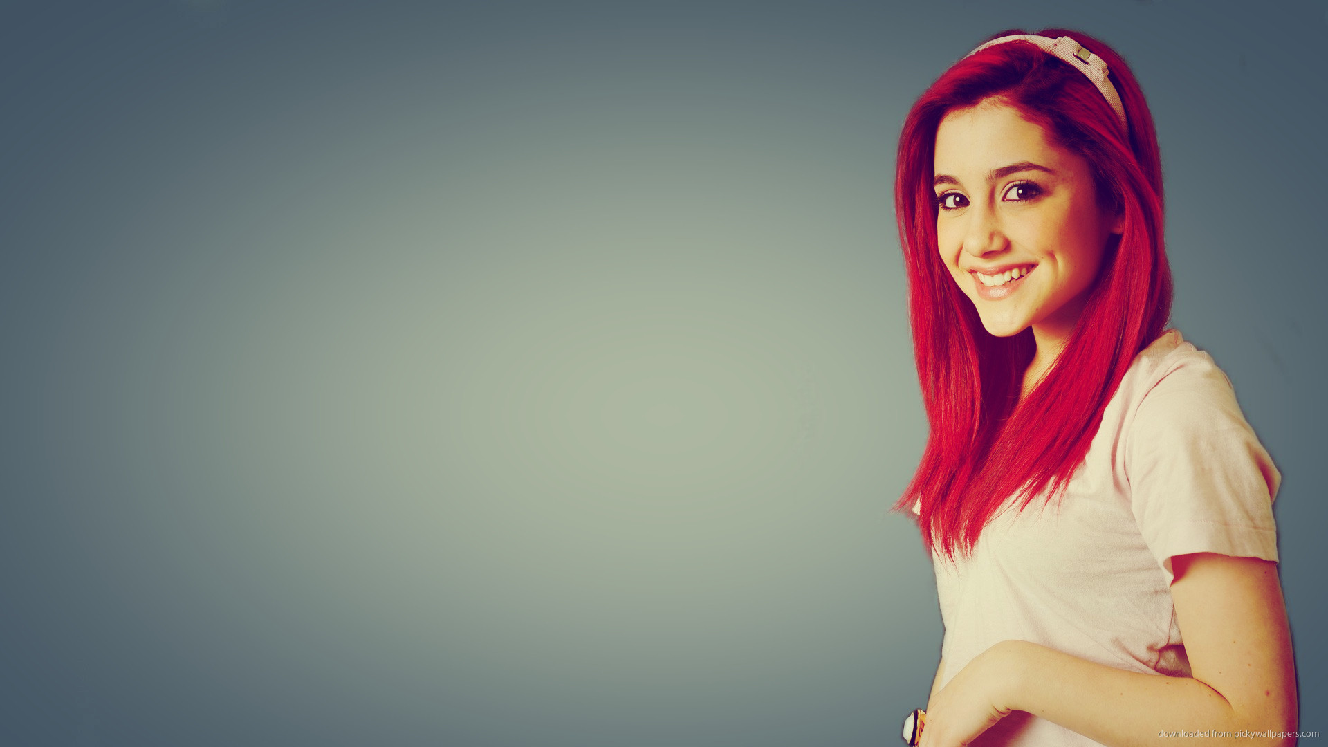 Ariana Grande, Cat Valentine, Capelli rossi, Cerchietto, Sorriso, sfondo desktop Full HD