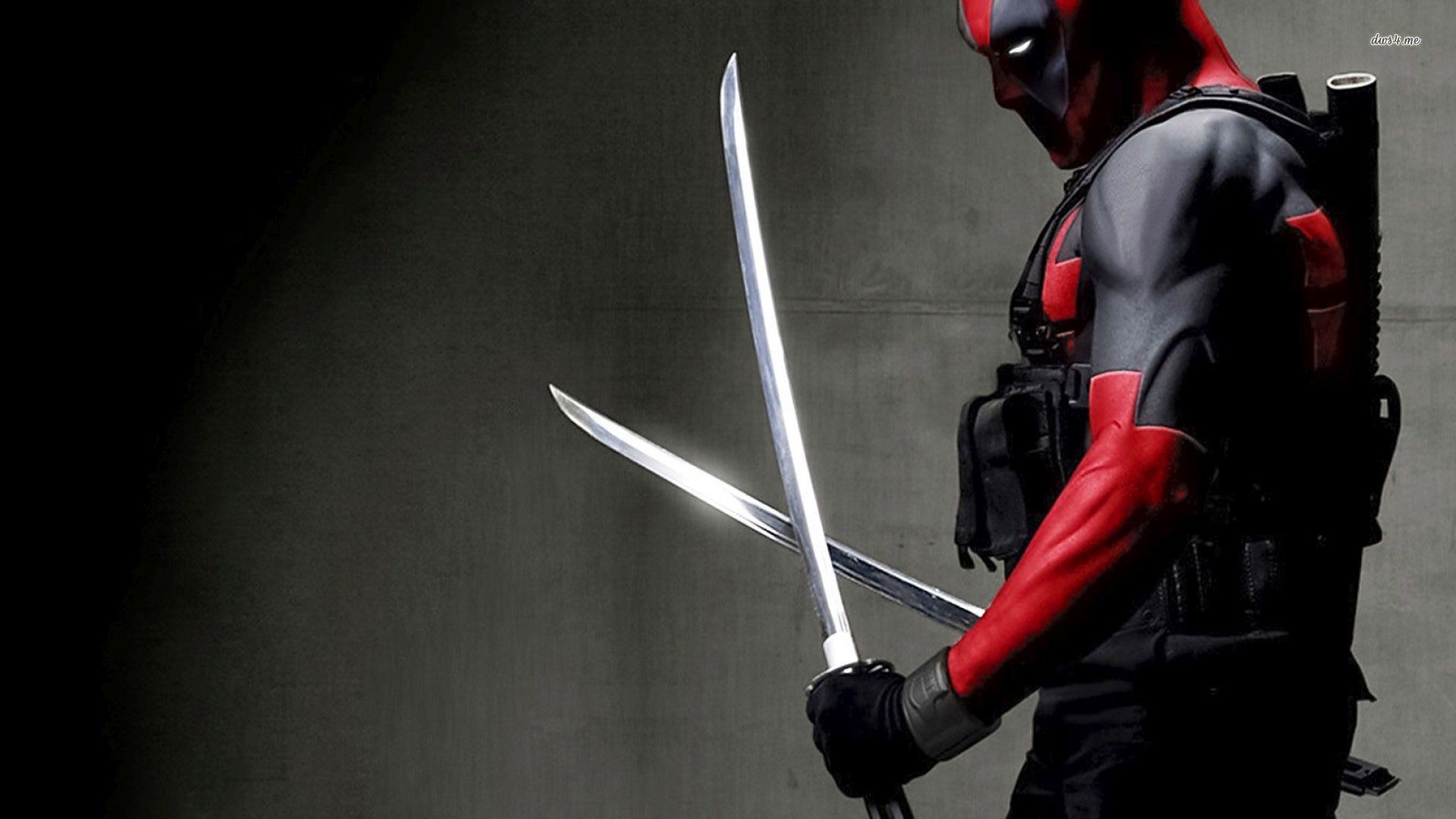 Deadpool, Katane, Marvel, Grigio, Full HD, sfondo per PC e portatile