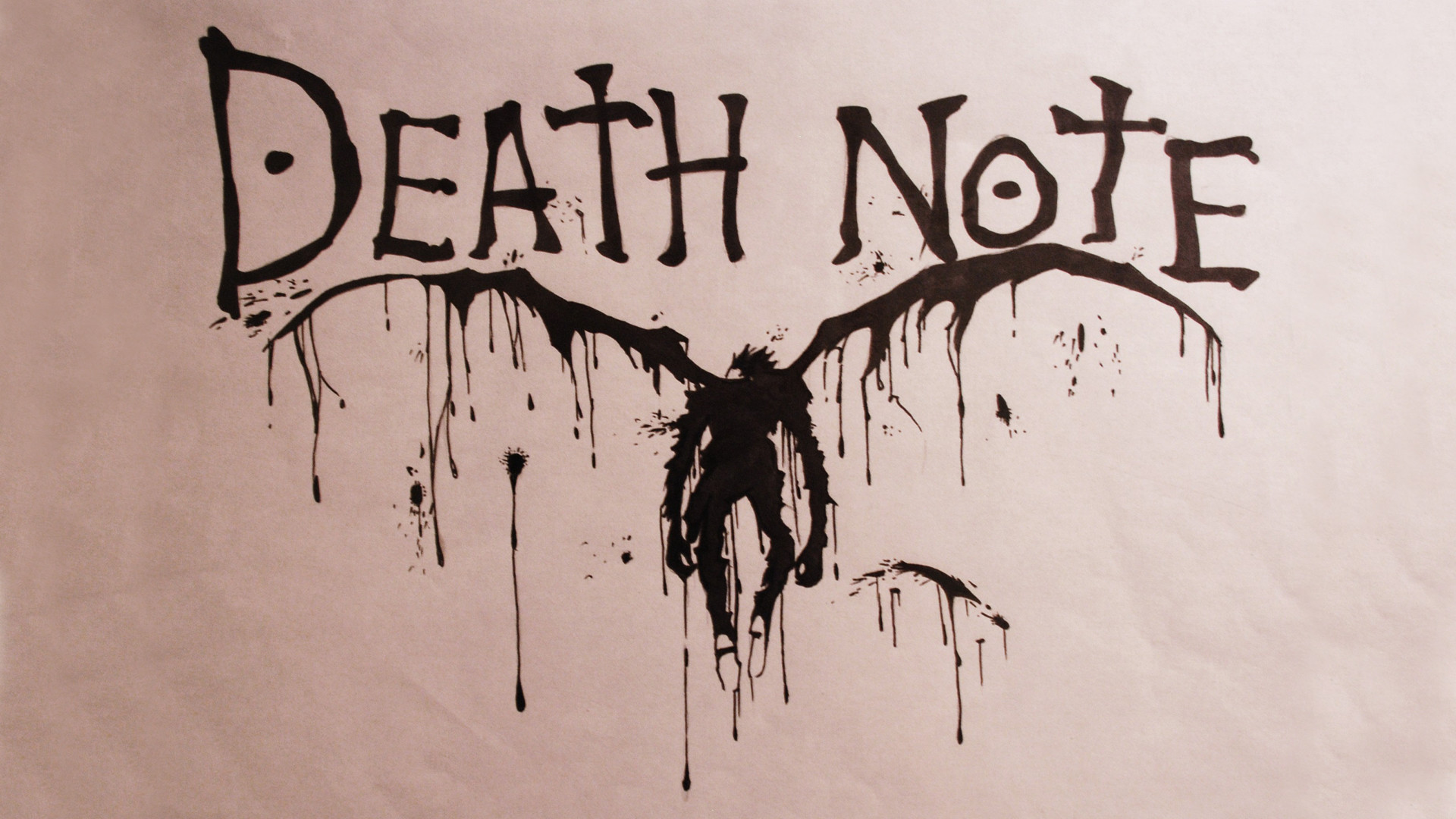 Death Note, Ryuk, Logo, Inchiostro colato, Full HD, sfondo Windows 11