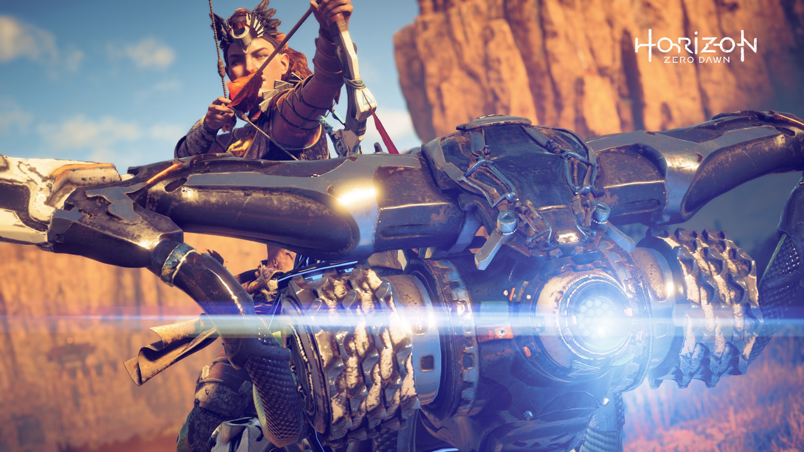 Aloy, Horizon Zero Dawn, Arco, Logo, 2K, sfondo Windows 11