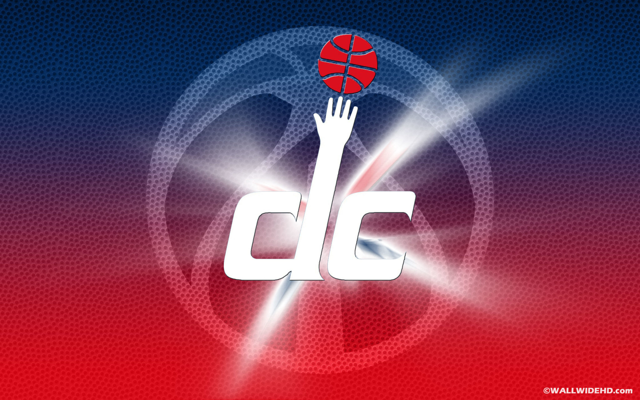 Washington Wizards, Logo, Rosso e blu, 2048x1280, sfondo MacBook Pro