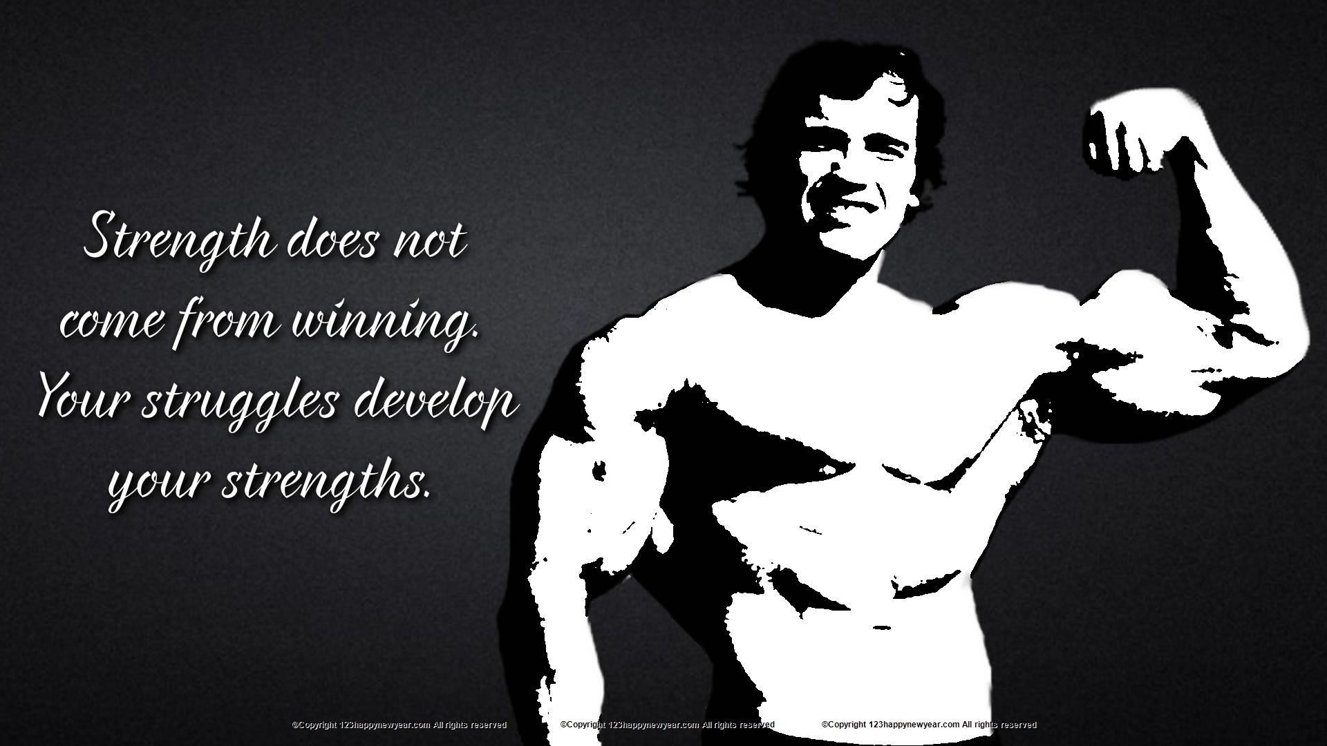 Arnold Schwarzenegger, Bicipite, Frase motivazionale, Bianco e nero, sfondo widescreen Full HD