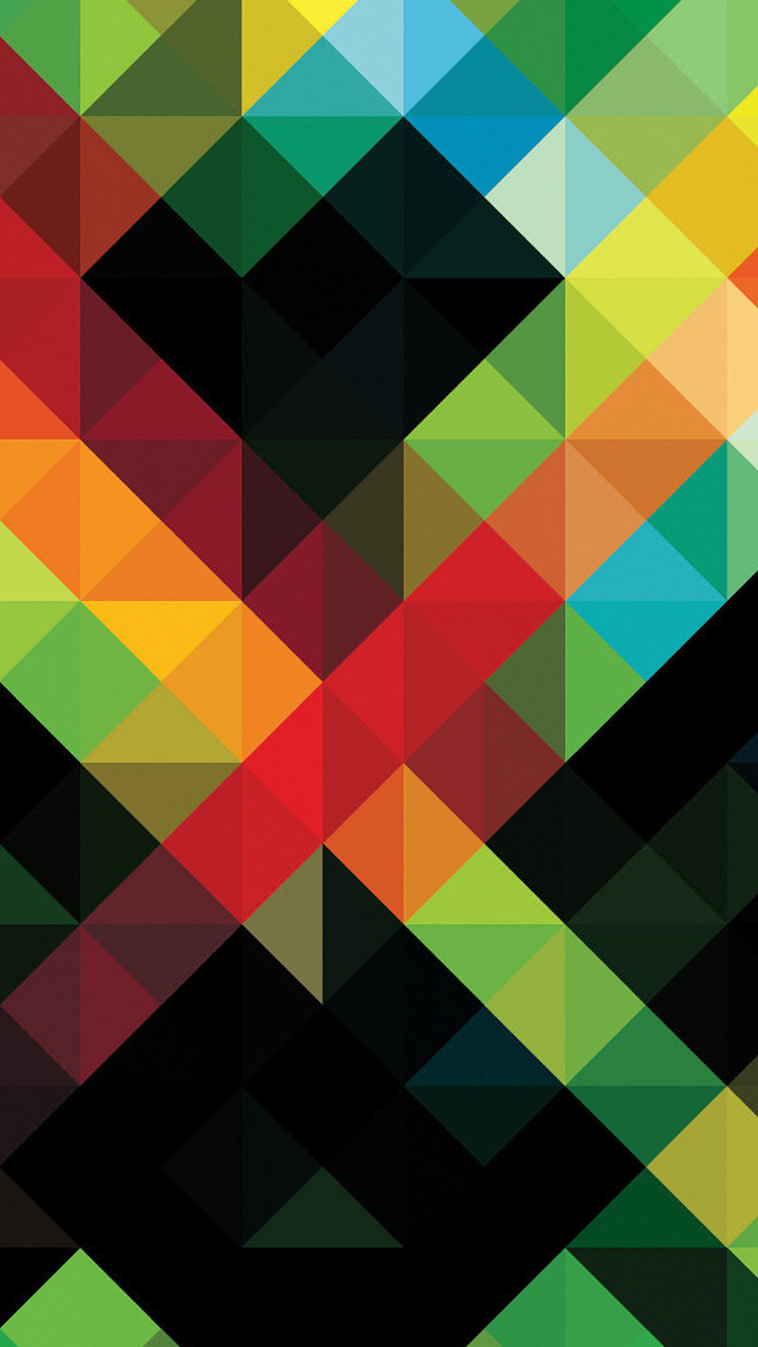 Triangoli, Geometrico, Colorato, Astratto, immagine di sfondo iPhone 6S