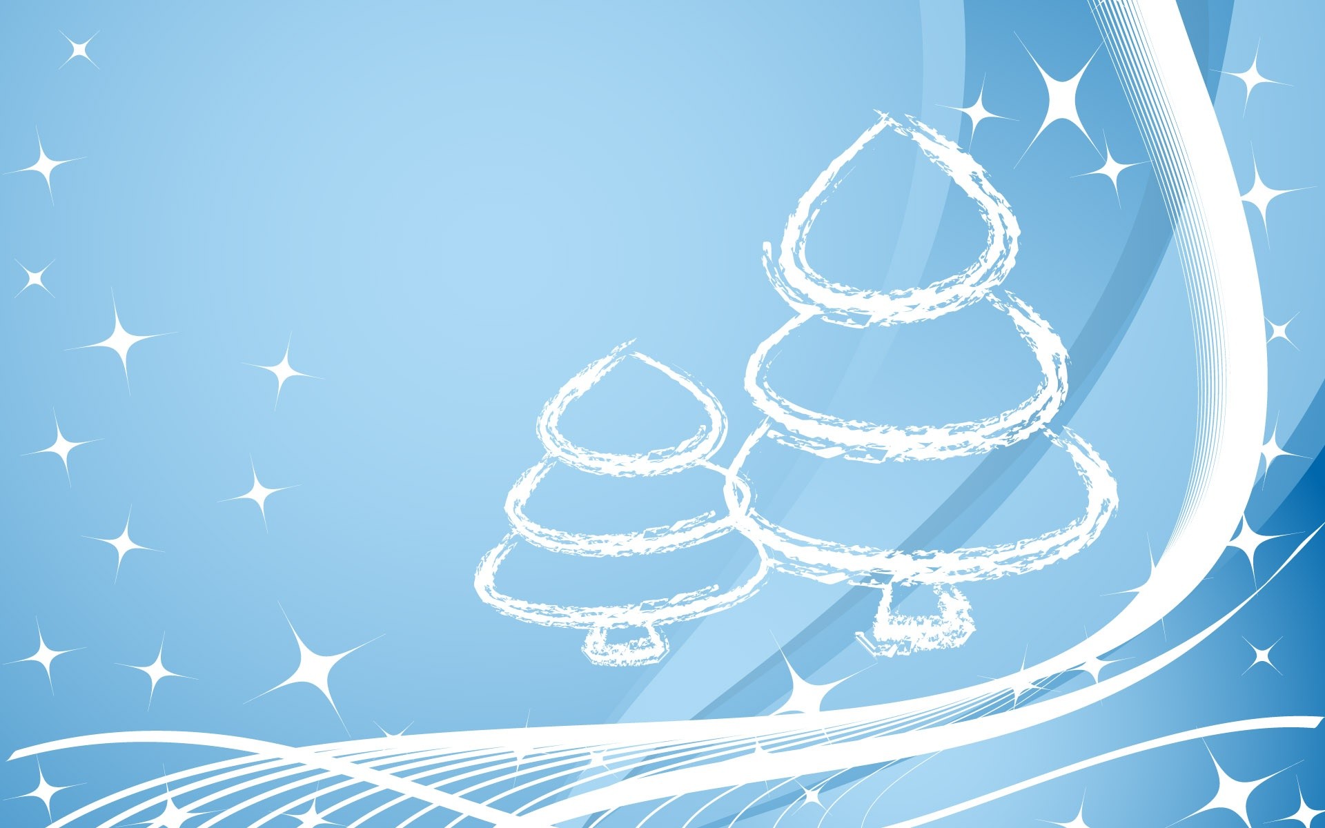 Alberi di Natale, Stelle, Azzurro, Minimalista, 1920x1200, sfondo per PC