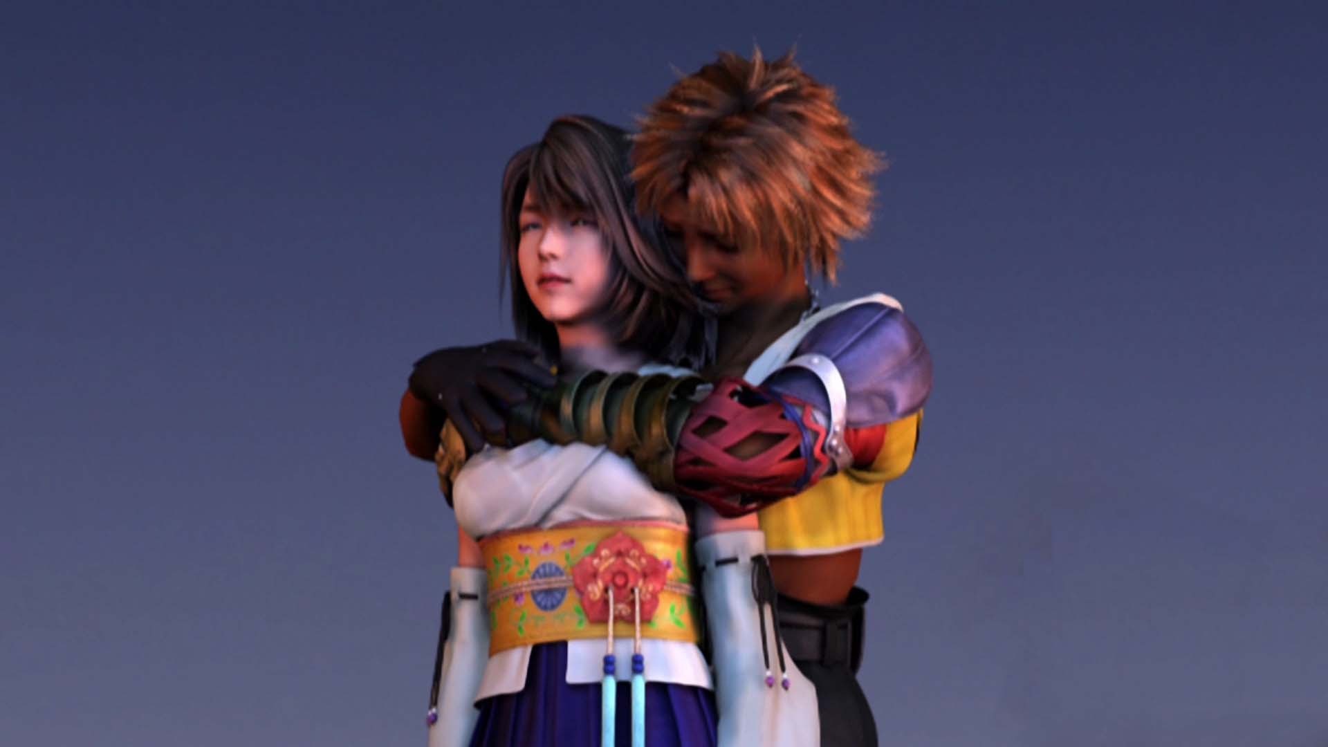 Yuna, Tidus, Final Fantasy X, Abbraccio, Full HD, wallpaper per portatile
