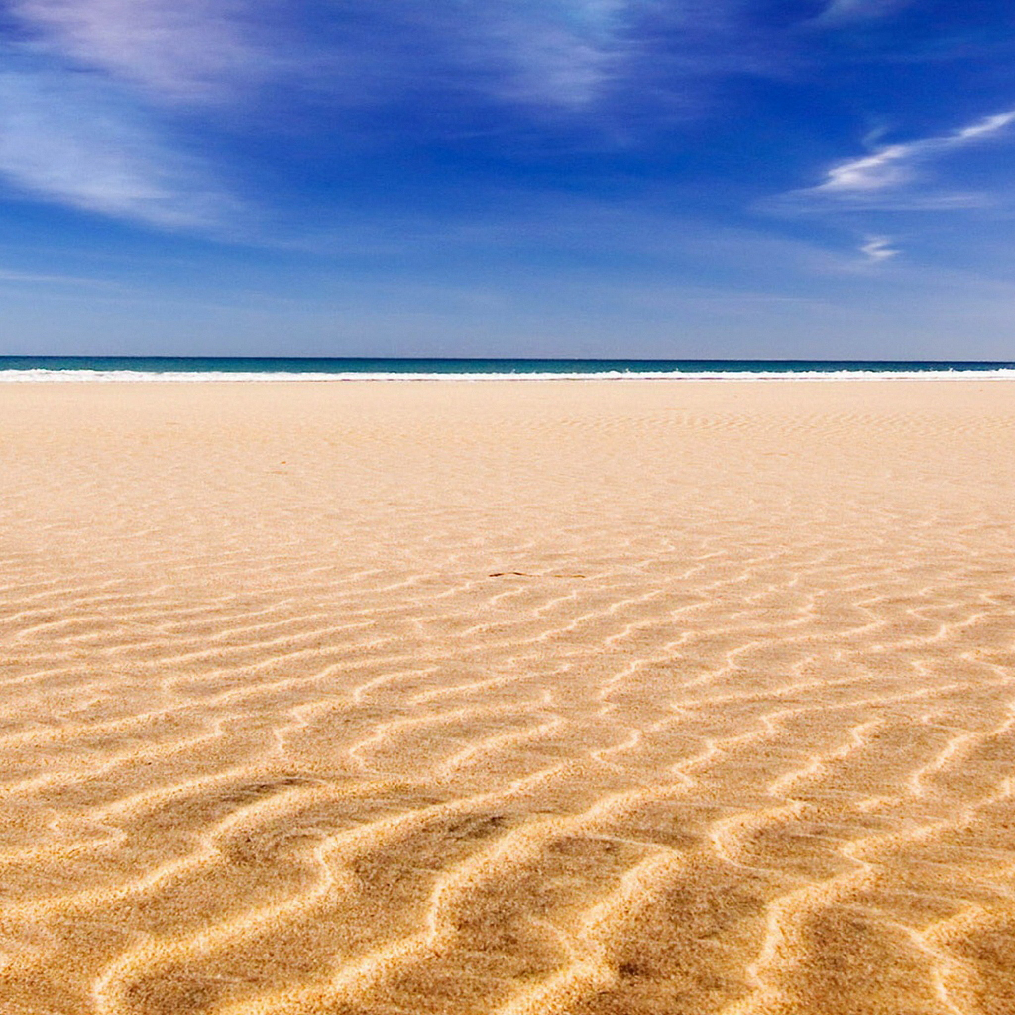Dune di sabbia, Sabbia, Cielo blu, sfondo per iPad e tablet
