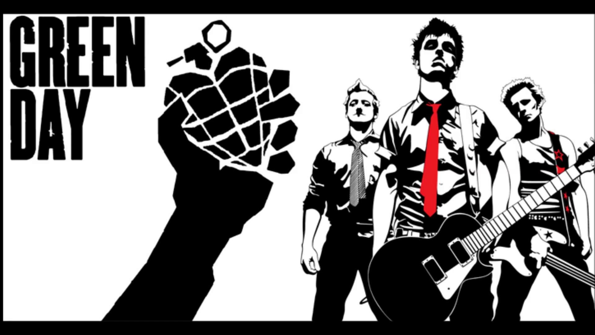 Green Day, American Idiot, Granata a cuore, Illustrazione, Full HD, sfondo per portatile