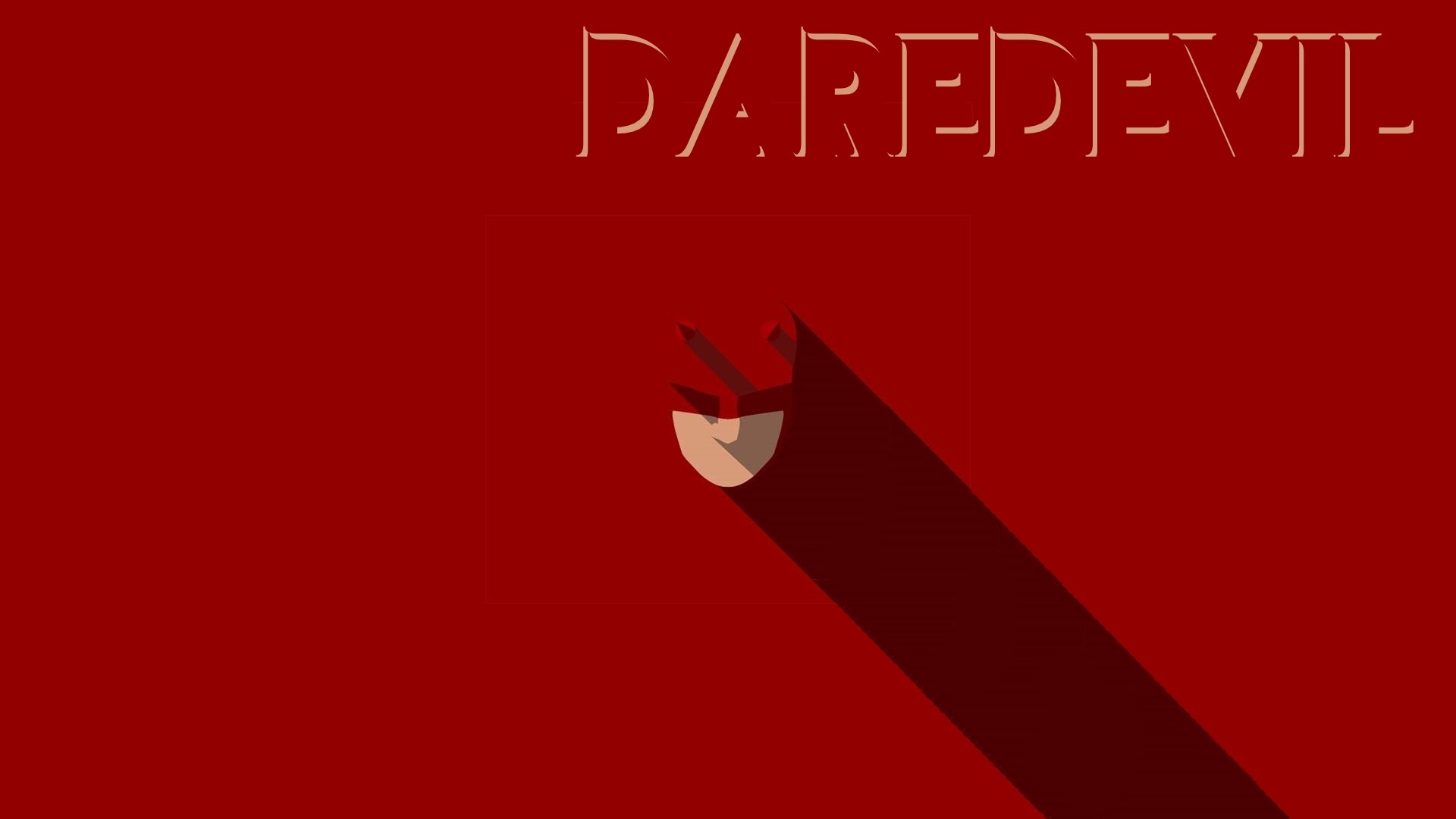 Daredevil, Logo, Minimalista, Rosso, 16:9 Full HD, sfondo widescreen