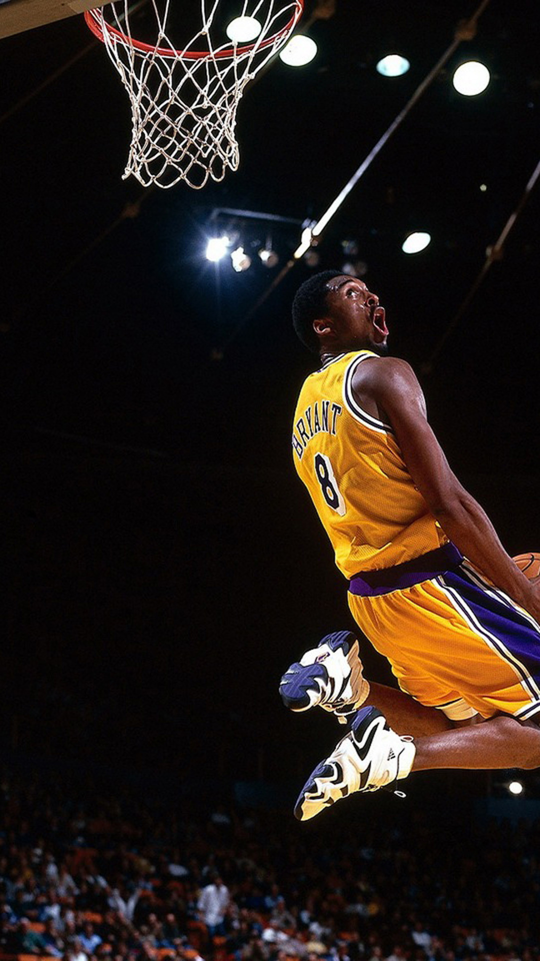 Kobe Bryant, Los Angeles Lakers, Schiacciata, Canestro, Full HD, sfondo per iPhone e Android