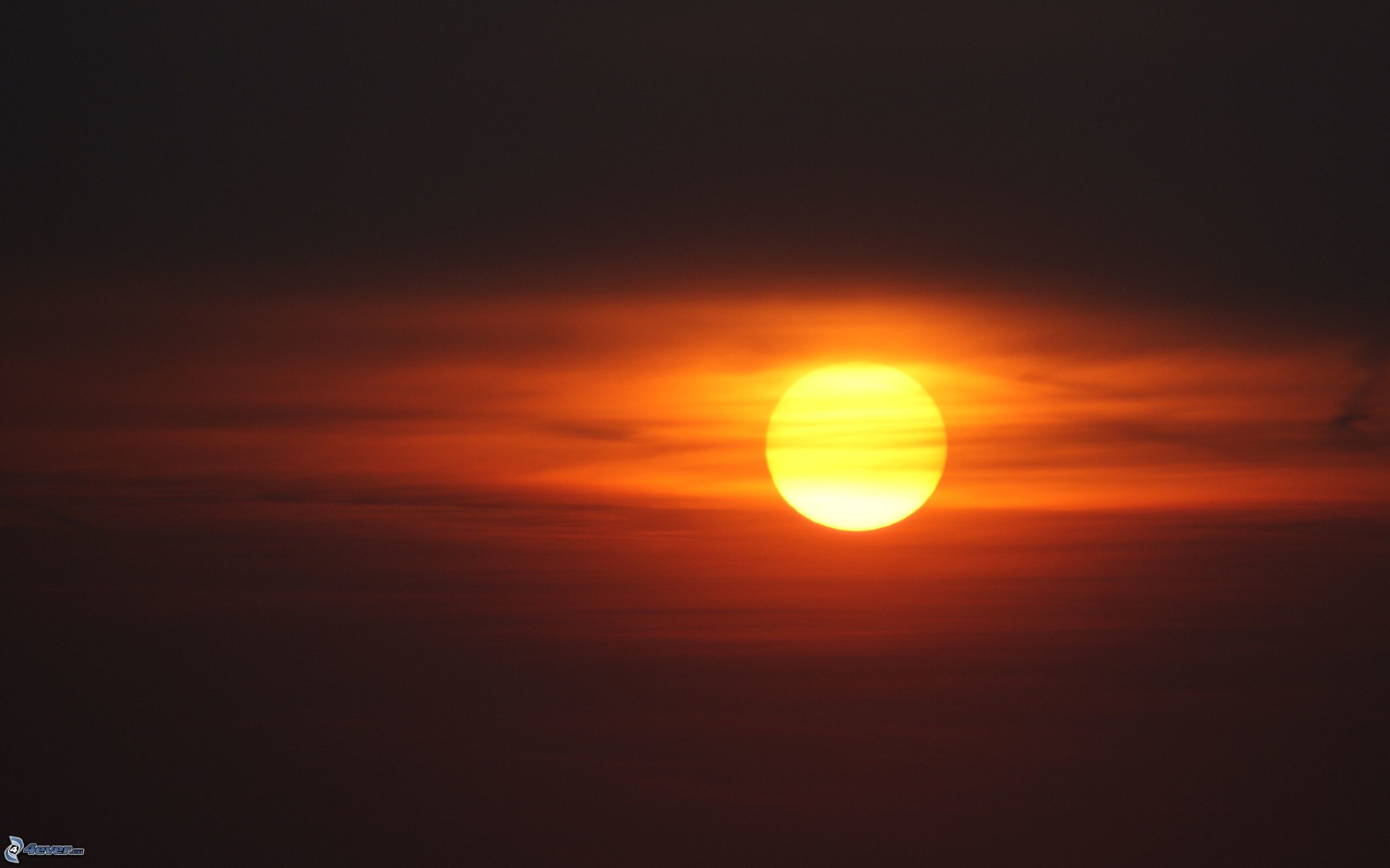 Tramonto, Sole, Nuvole, Scuro, 2K 1600p, sfondo desktop