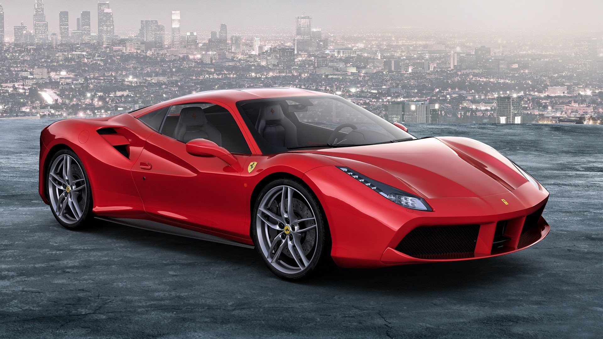 Ferrari 488 GTB, Ferrari, Rosso, Supercar, Full HD, sfondo Windows 11