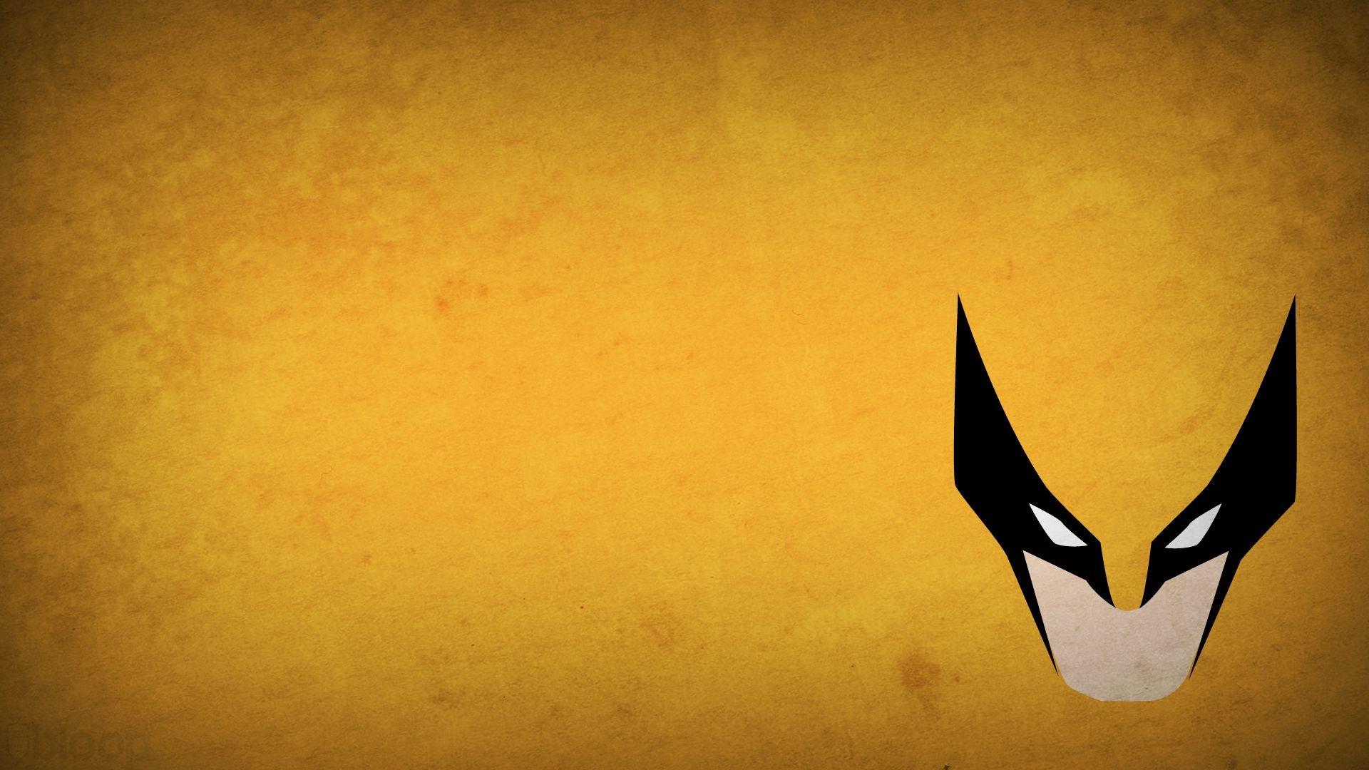 Wolverine, Maschera, Minimalismo, Sfondo giallo, Full HD, wallpaper per computer