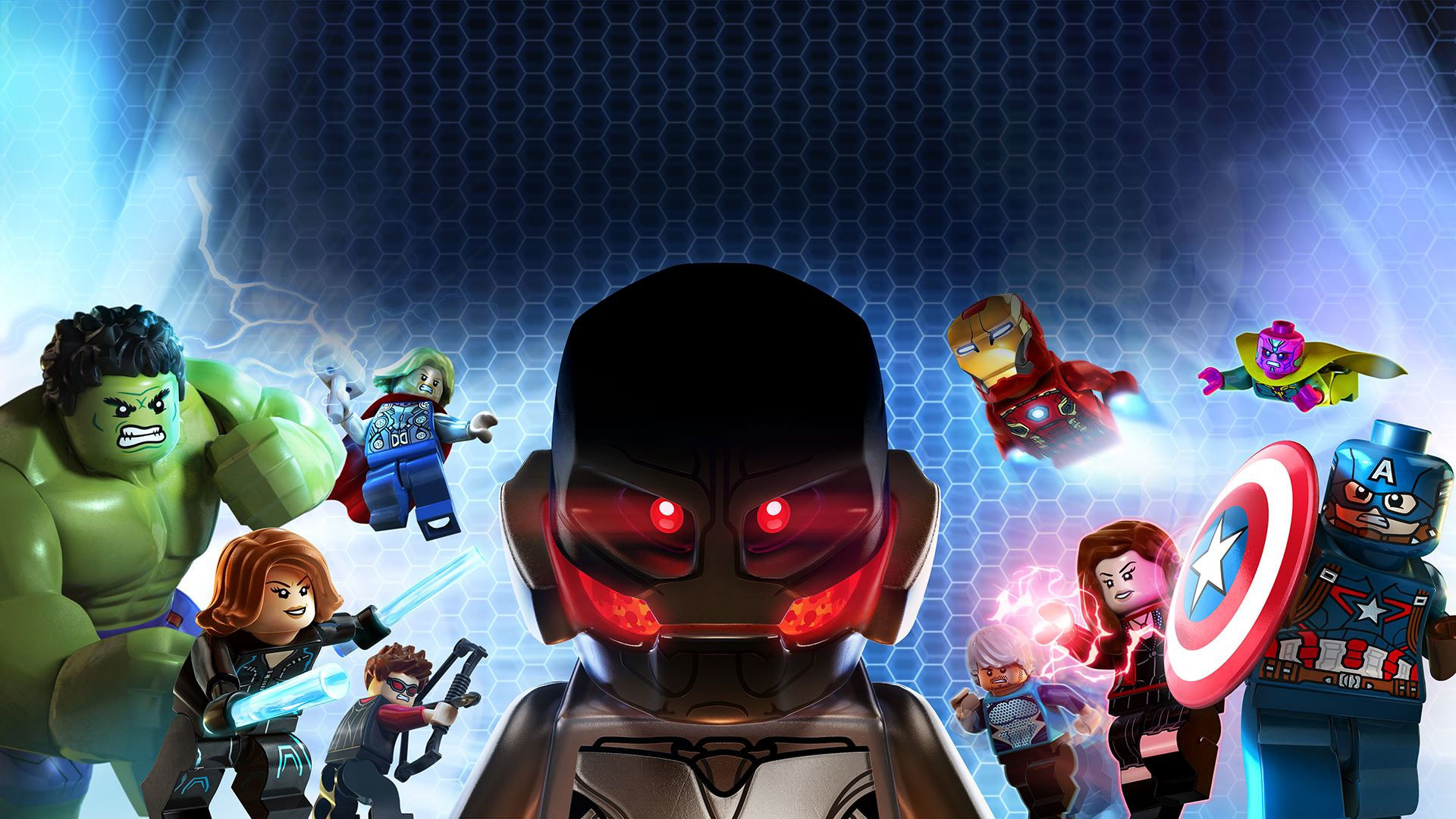 LEGO Marvel's Avengers, Ultron, Hulk, Capitan America, Iron Man, Vedova Nera, sfondo per PC