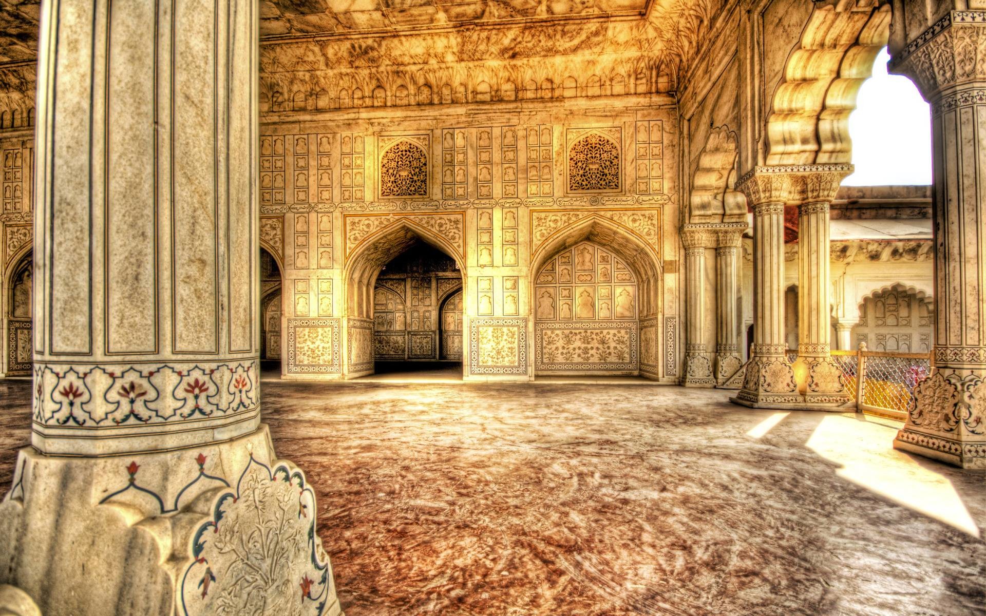 Forte di Agra, India, Interni, Marmo, Architettura Moghul, 1920x1200, immagine di sfondo